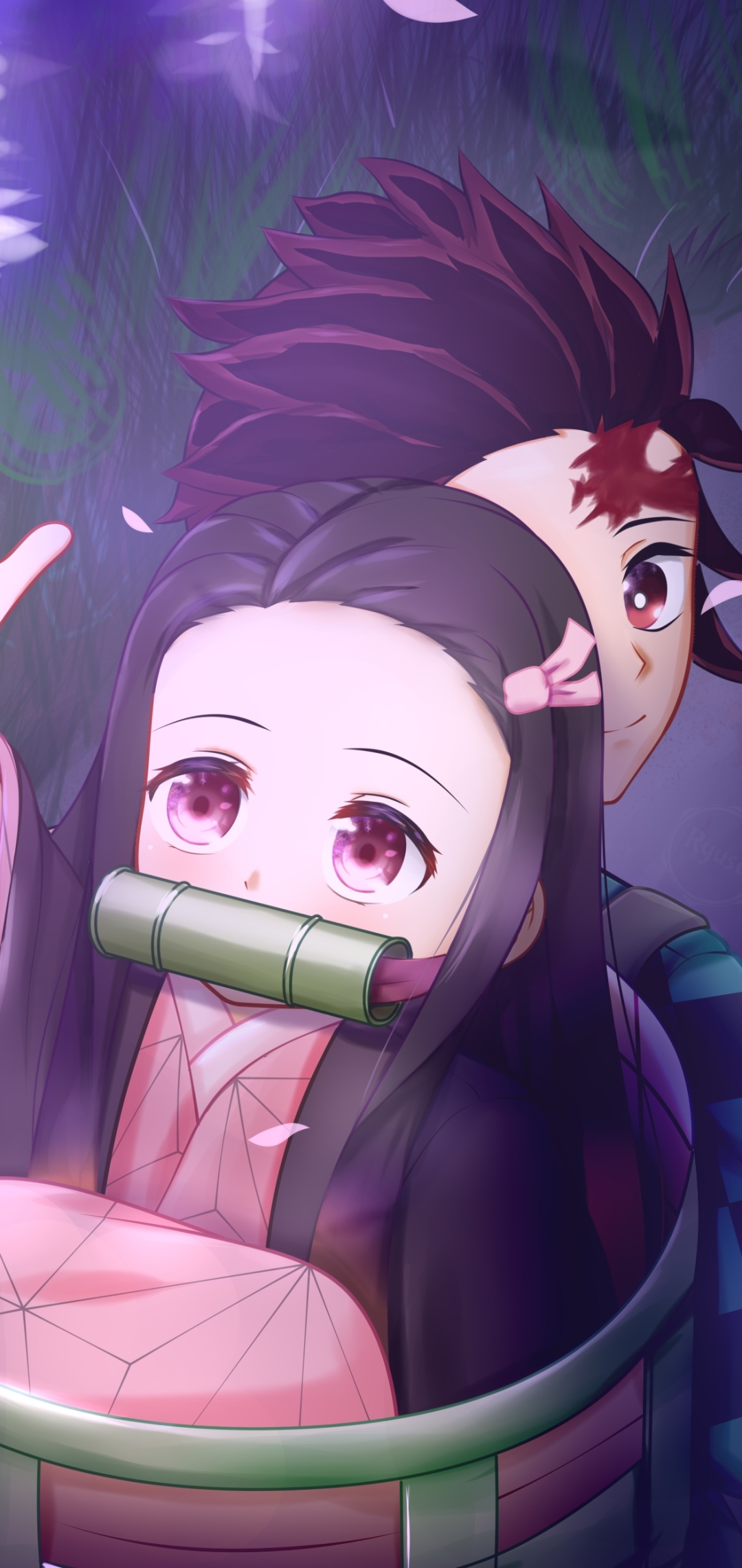 Download mobile wallpaper Anime, Nezuko Kamado, Demon Slayer: Kimetsu No Yaiba, Tanjiro Kamado for free.