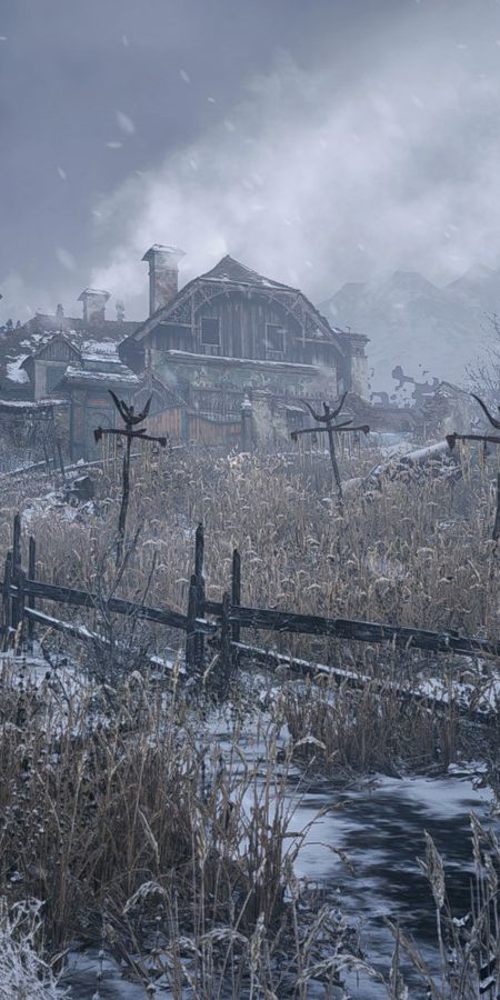 Обитель зла деревня. Resident Evil Village обои на телефон. Обитель зла деревня сказка.