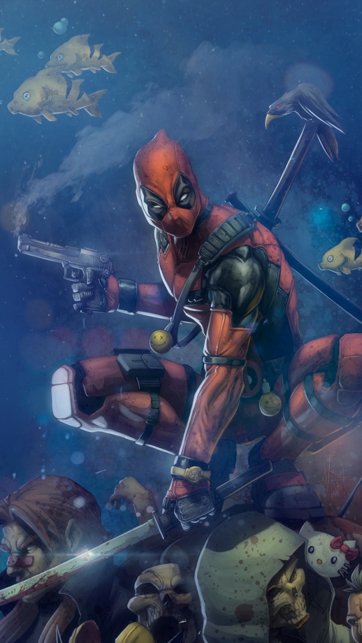 Handy-Wallpaper Deadpool, Comics kostenlos herunterladen.