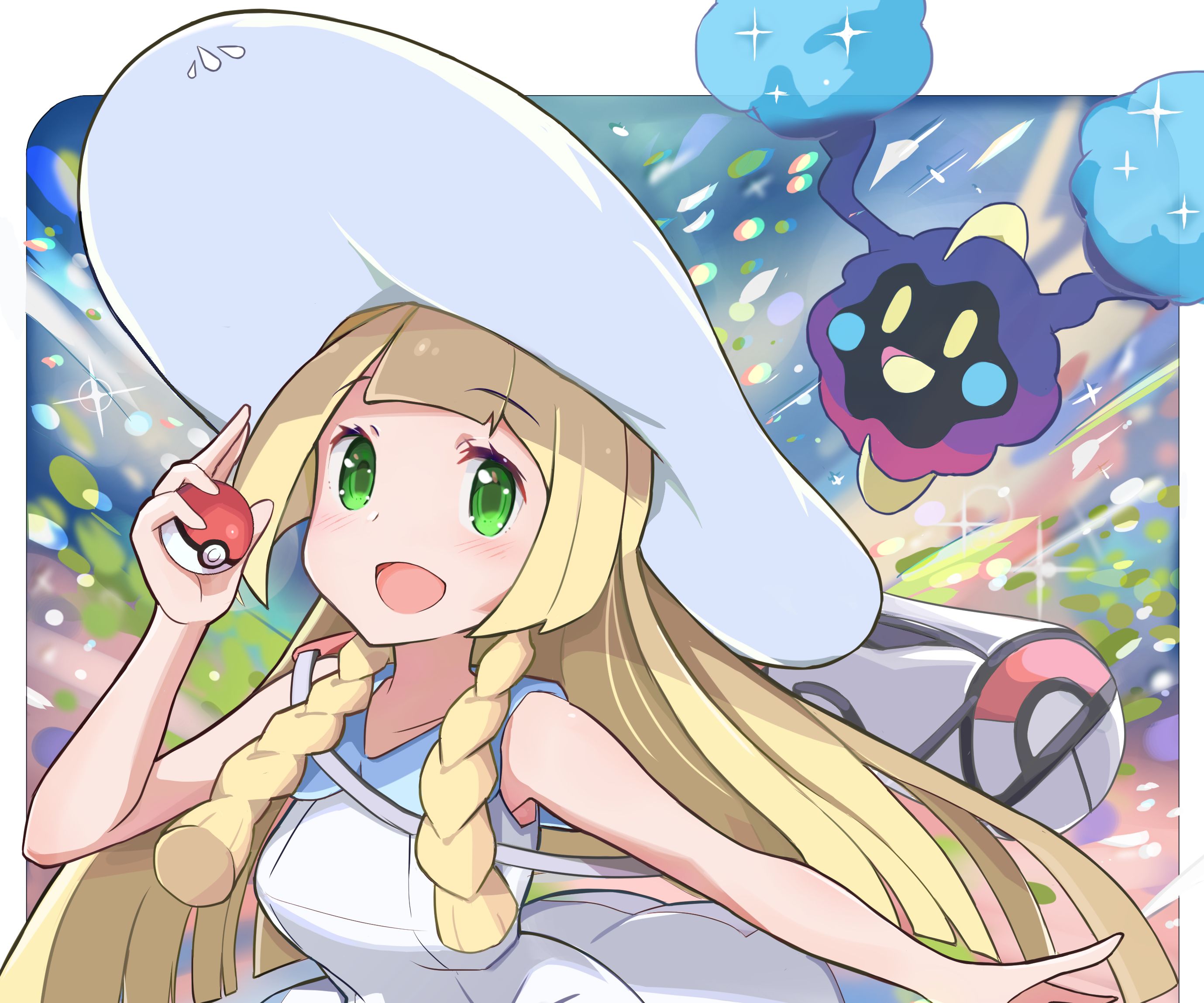 Free download wallpaper Anime, Pokémon, Lillie (Pokemon), Cosmog (Pokémon), Pokémon Sun & Moon on your PC desktop