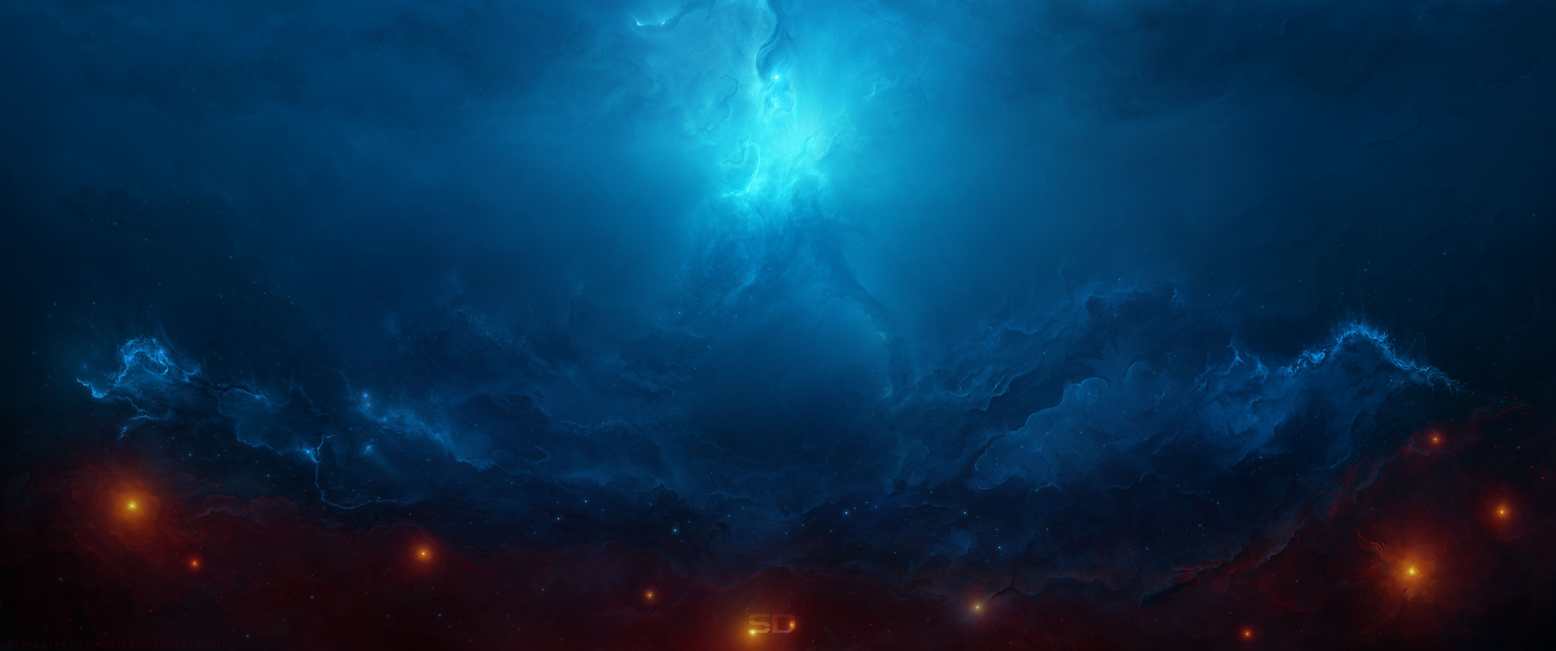 Скачать обои бесплатно Космос, Синий, Туманность, Научная Фантастика картинка на рабочий стол ПК