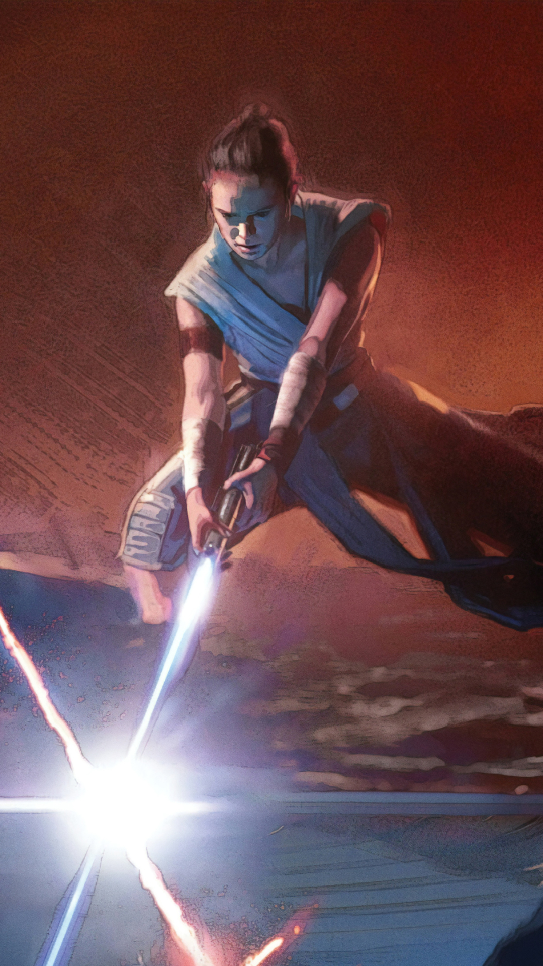 Download mobile wallpaper Star Wars, Lightsaber, Movie, Rey (Star Wars), Star Wars: The Rise Of Skywalker for free.
