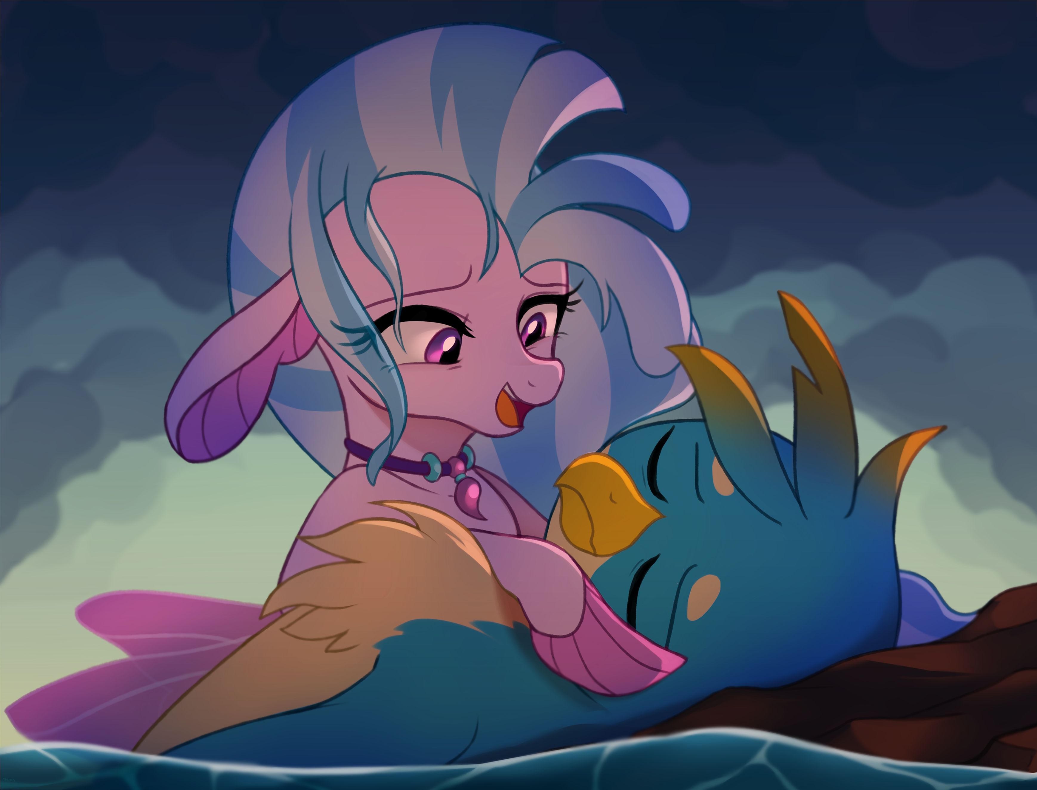 Free download wallpaper My Little Pony, Tv Show, My Little Pony: Friendship Is Magic, Gallus (My Little Pony), Silverstream (My Little Pony: Friendship Is Magic) on your PC desktop