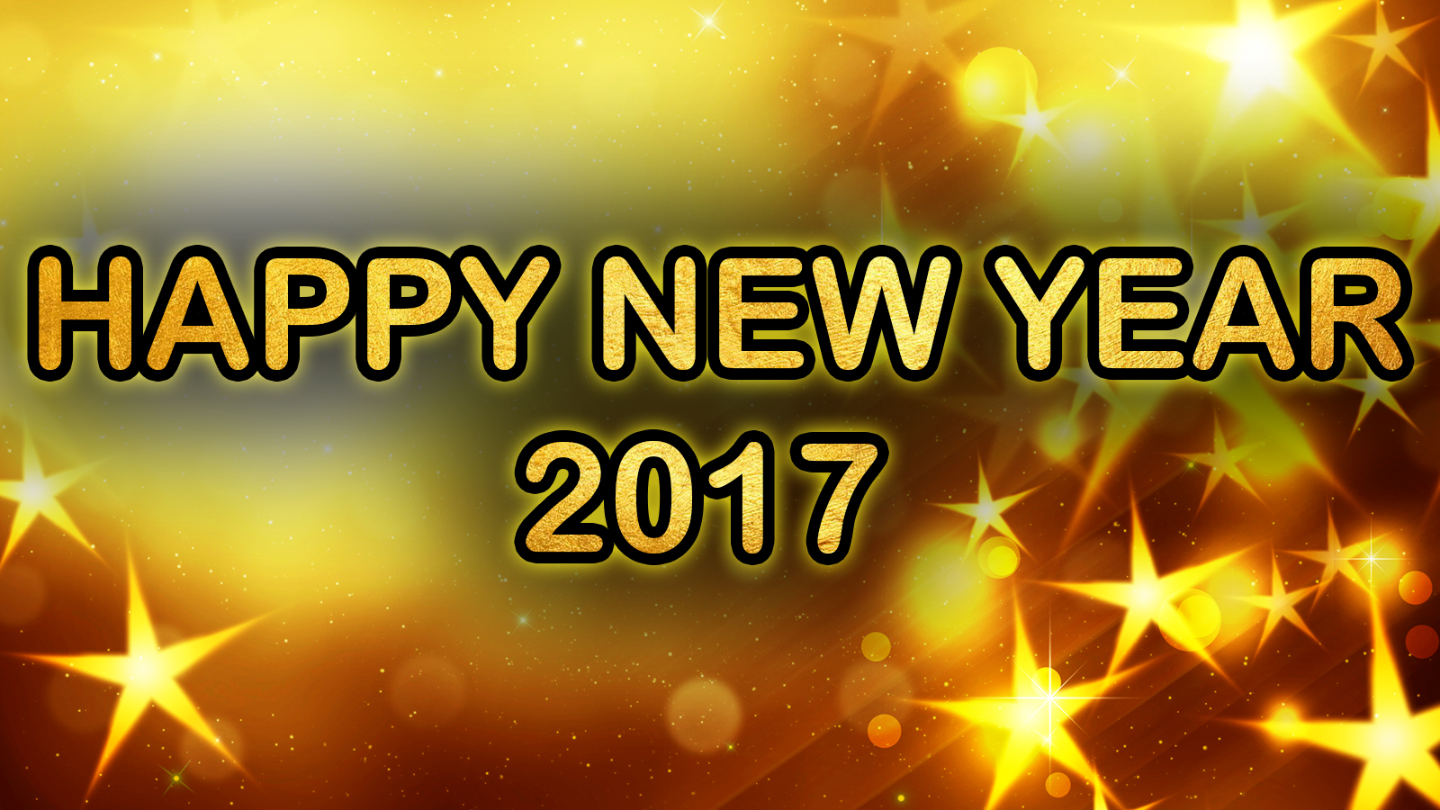 Download mobile wallpaper Holiday, Golden, Happy New Year, New Year 2017 for free.