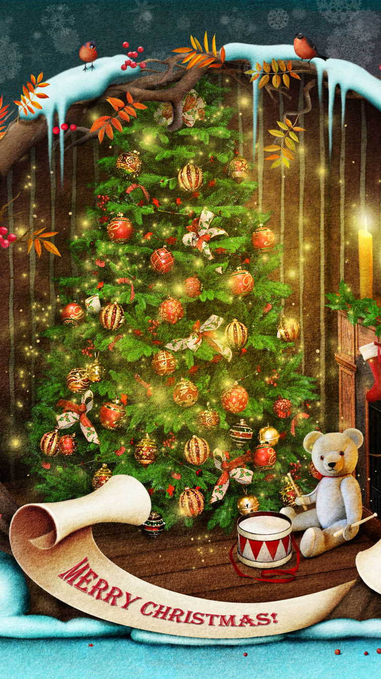 Handy-Wallpaper Feiertage, Weihnachten, Frohe Weihnachten kostenlos herunterladen.