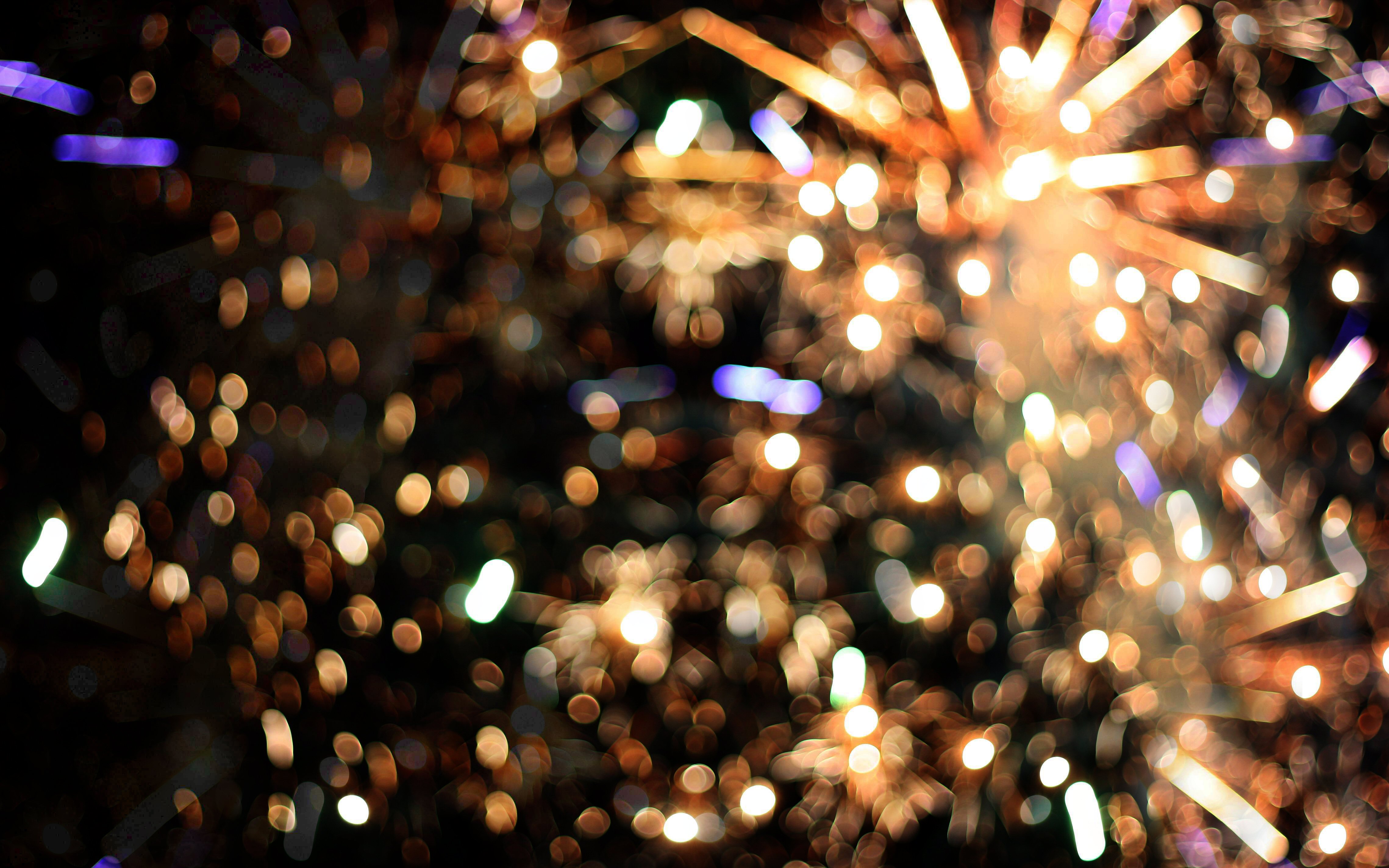 Download mobile wallpaper New Year, Holiday, Bokeh, Fireworks for free.