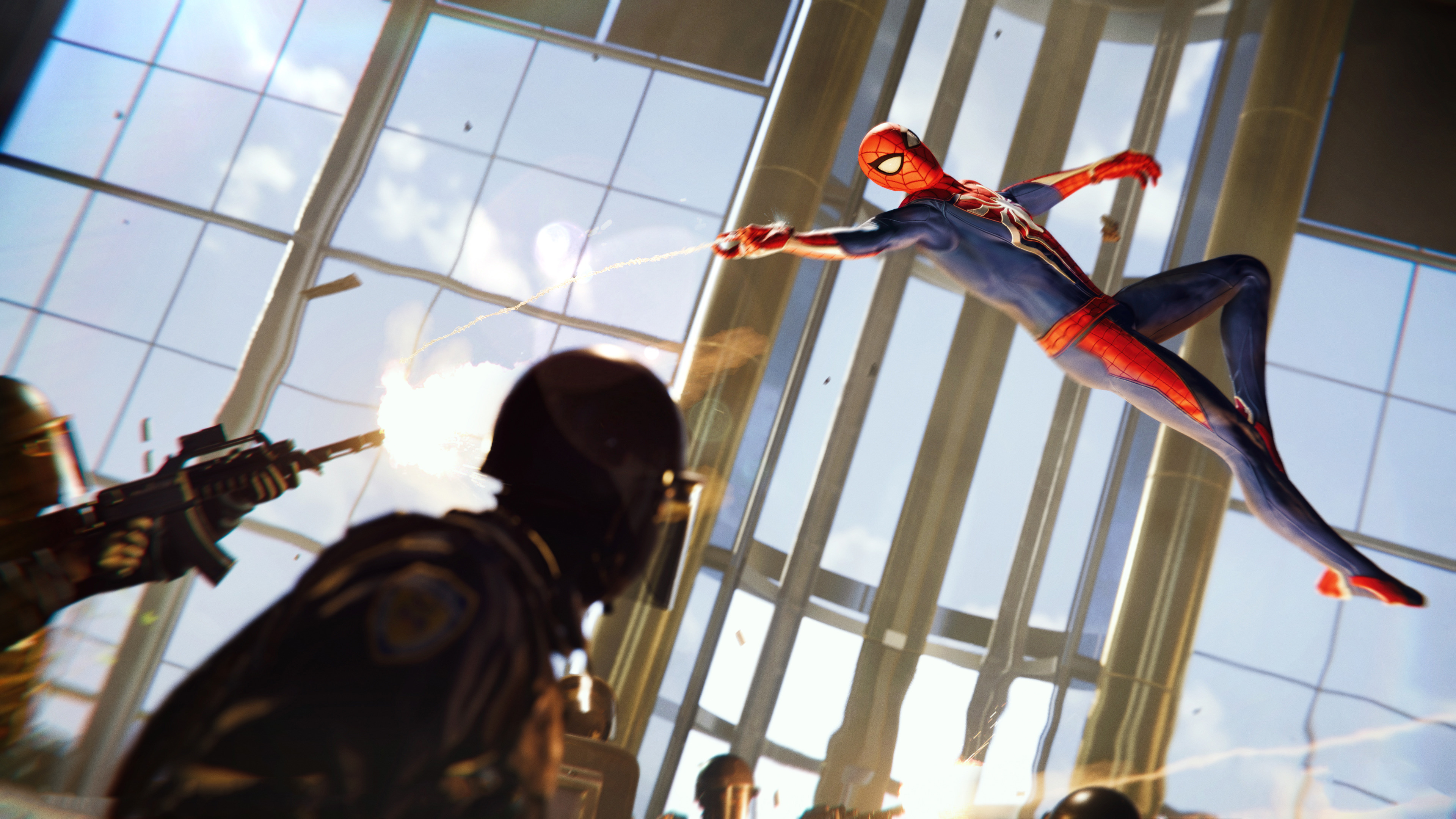 Descarga gratuita de fondo de pantalla para móvil de Videojuego, Pistola, Superhéroe, Hombre Araña, Peter Parker, Hombre Araña (Ps4).