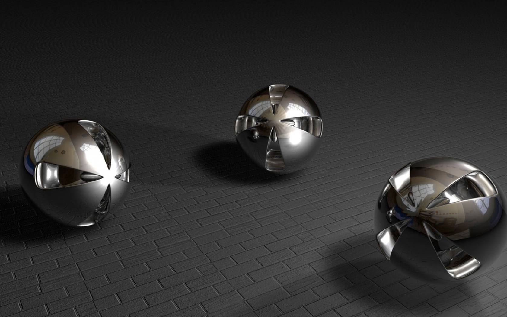 Download mobile wallpaper Abstract, 3D, Grey, Ball, Metal, Cgi for free.