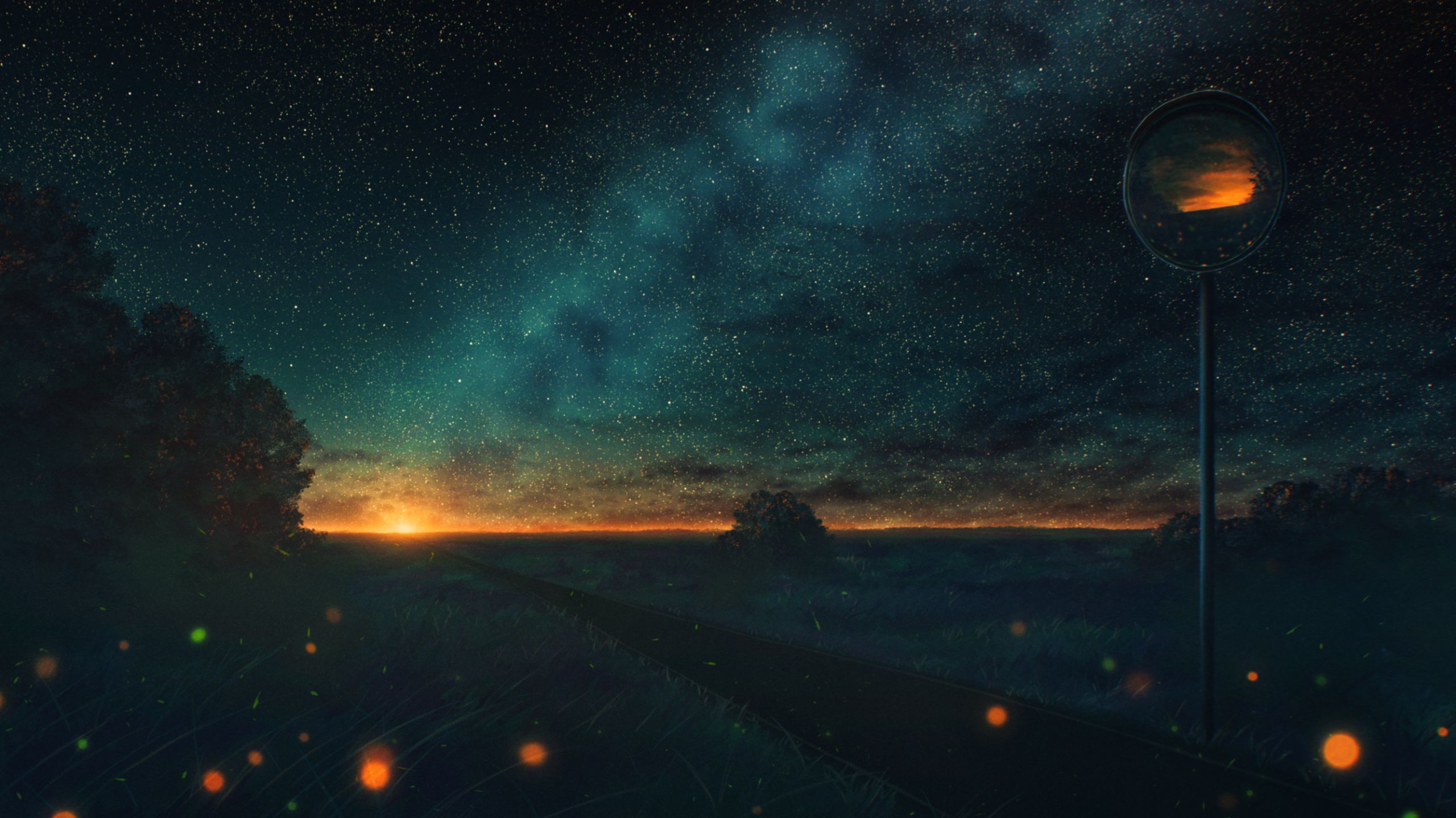 Free download wallpaper Landscape, Sunset, Sky, Artistic on your PC desktop