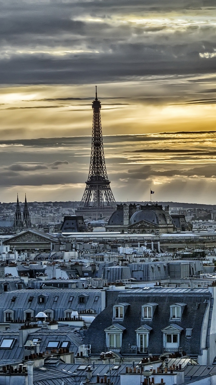 Handy-Wallpaper Städte, Paris, Eiffelturm, Stadt, Haus, Frankreich, Stadtbild, Menschengemacht, Großstadt kostenlos herunterladen.
