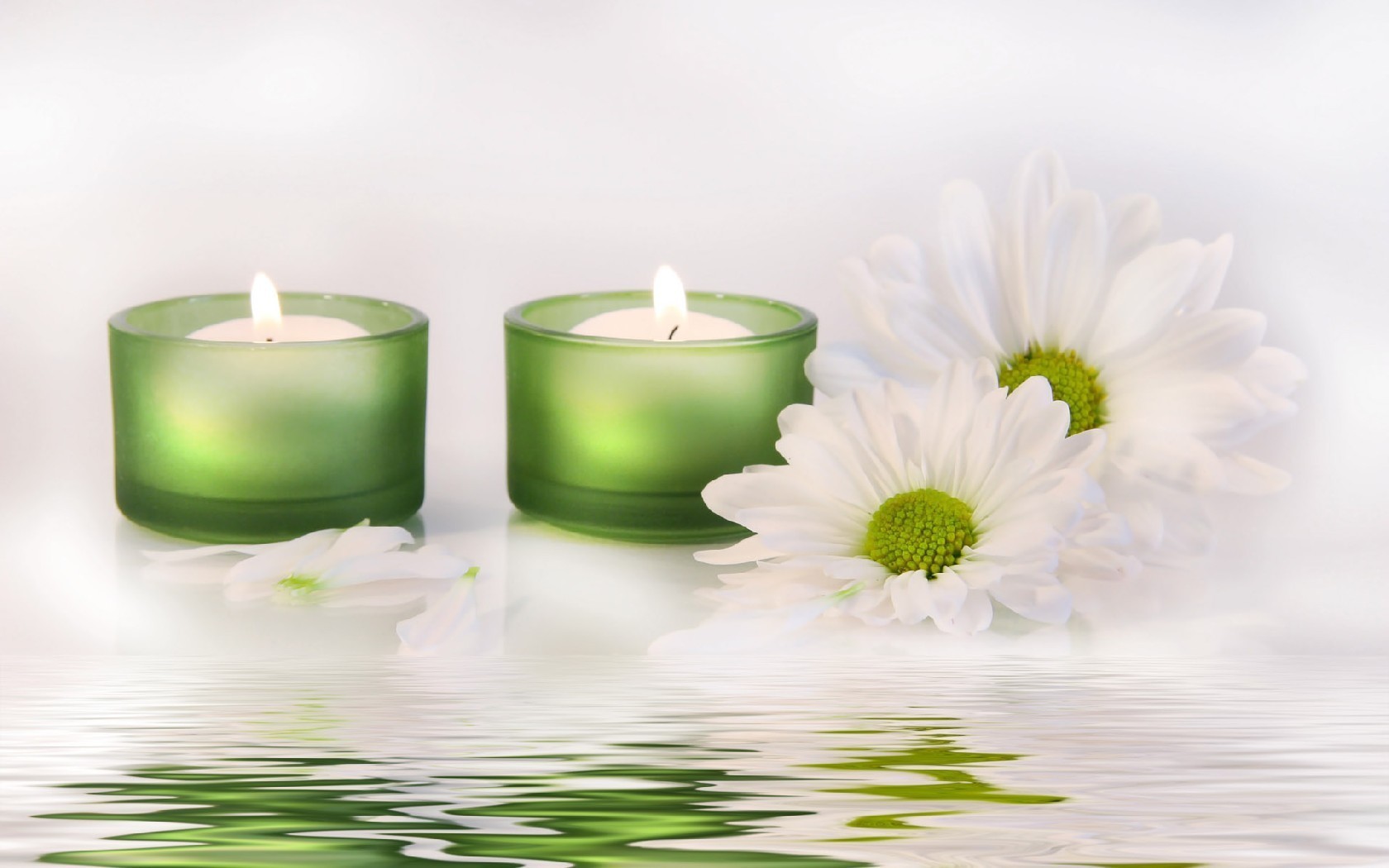 Free download wallpaper Flowers, Background, Candles on your PC desktop