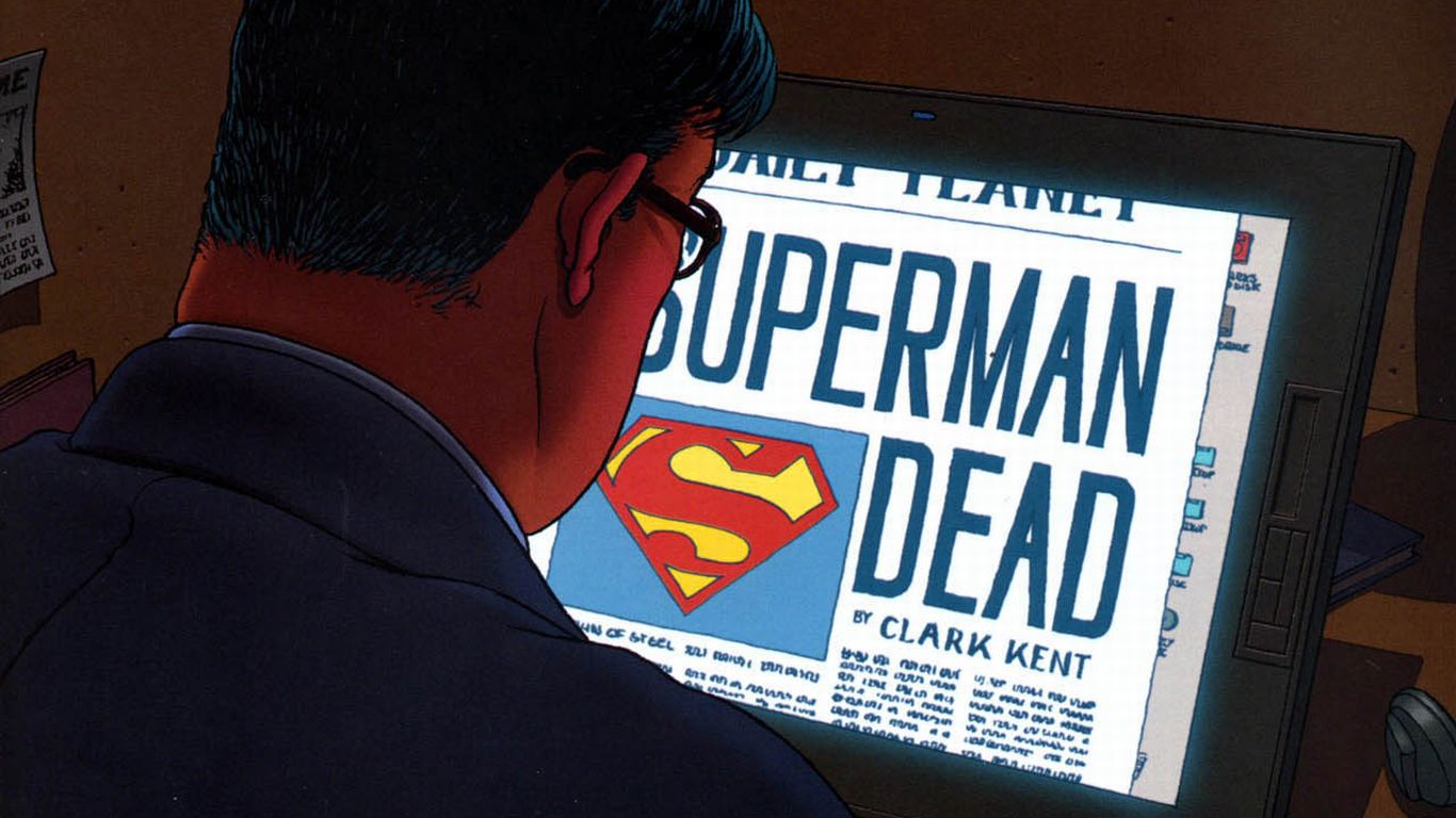 Популярні заставки і фони Надновий Супермен на комп'ютер