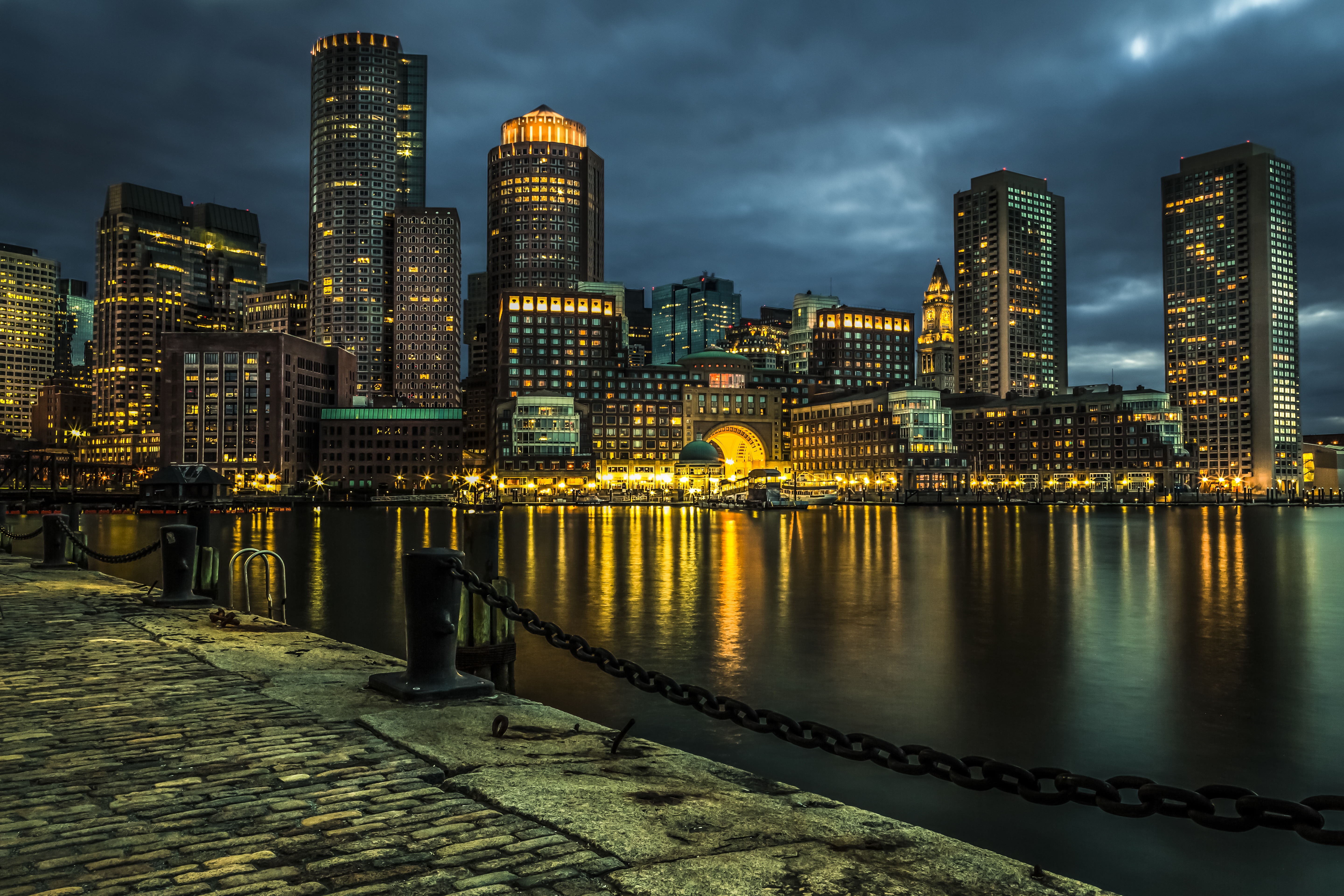 409190 descargar imagen ciudades, hecho por el hombre, bostón, edificio, ciudad, paisaje urbano, luz, noche, rascacielos: fondos de pantalla y protectores de pantalla gratis