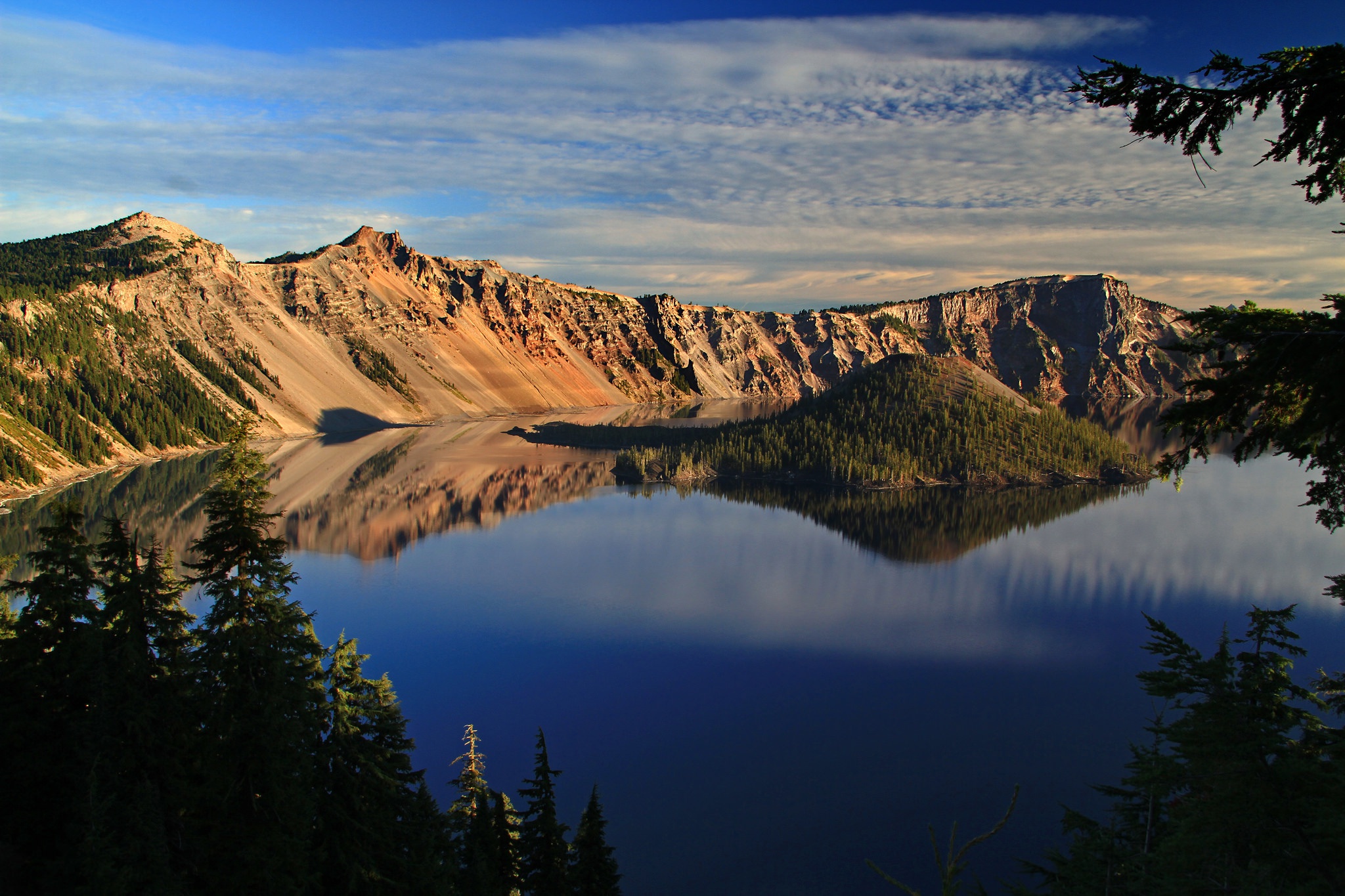 earth, crater lake, island, lake, nature, reflection