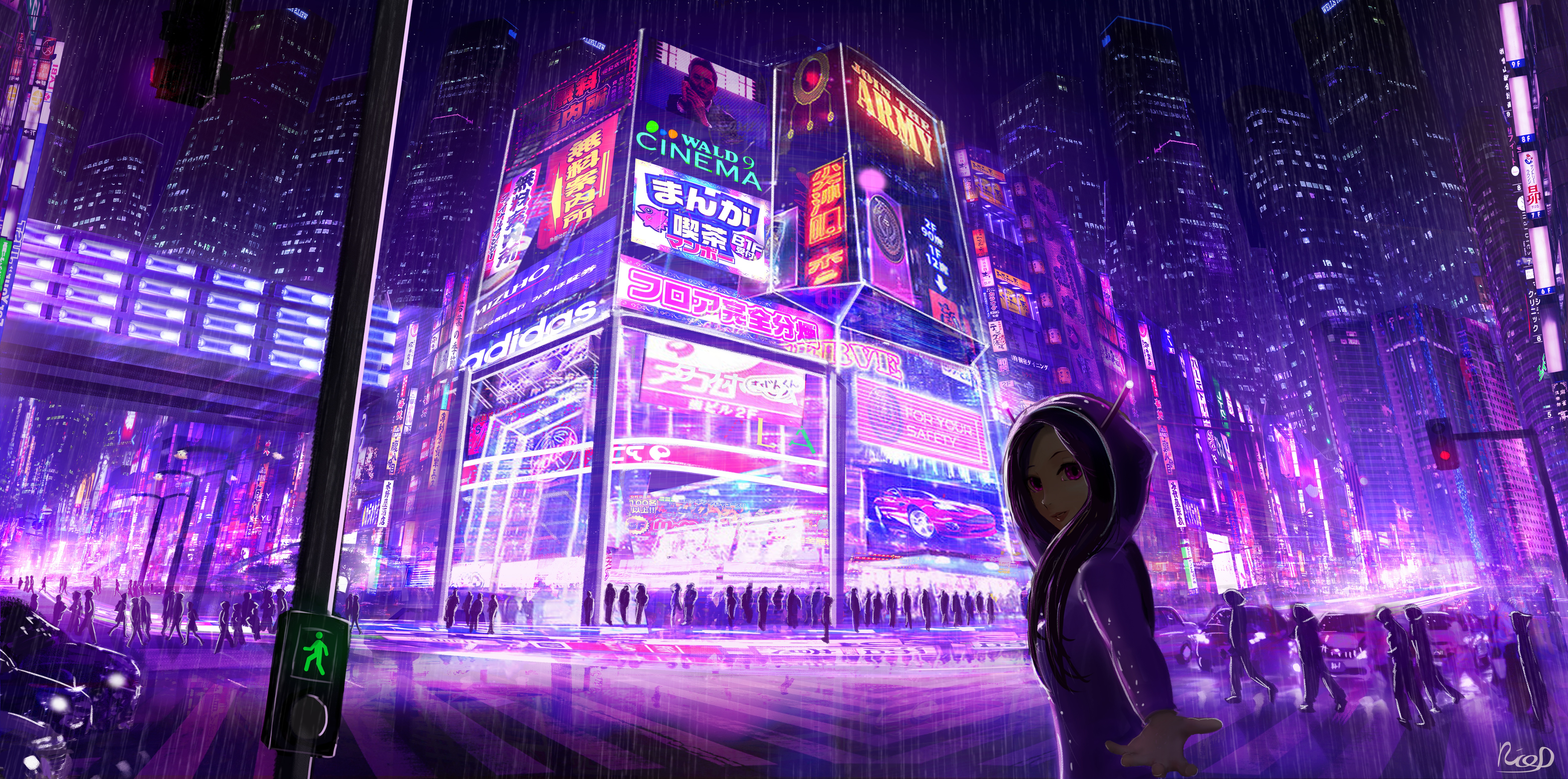 Laden Sie das Animes, Großstadt-Bild kostenlos auf Ihren PC-Desktop herunter