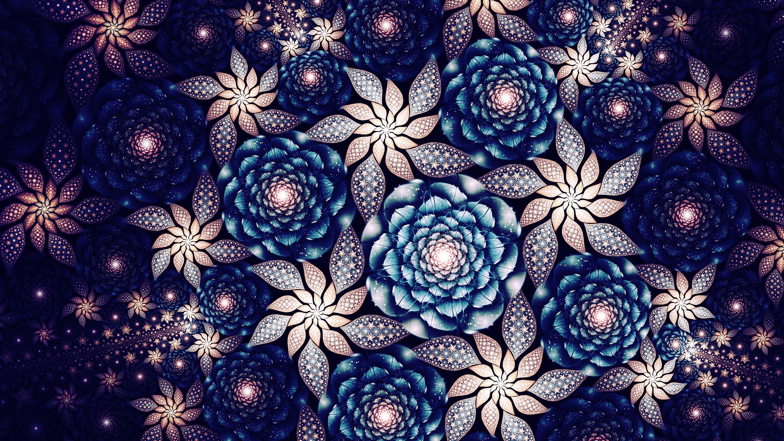 Free download wallpaper Abstract, Flower, Pattern, Fractal on your PC desktop