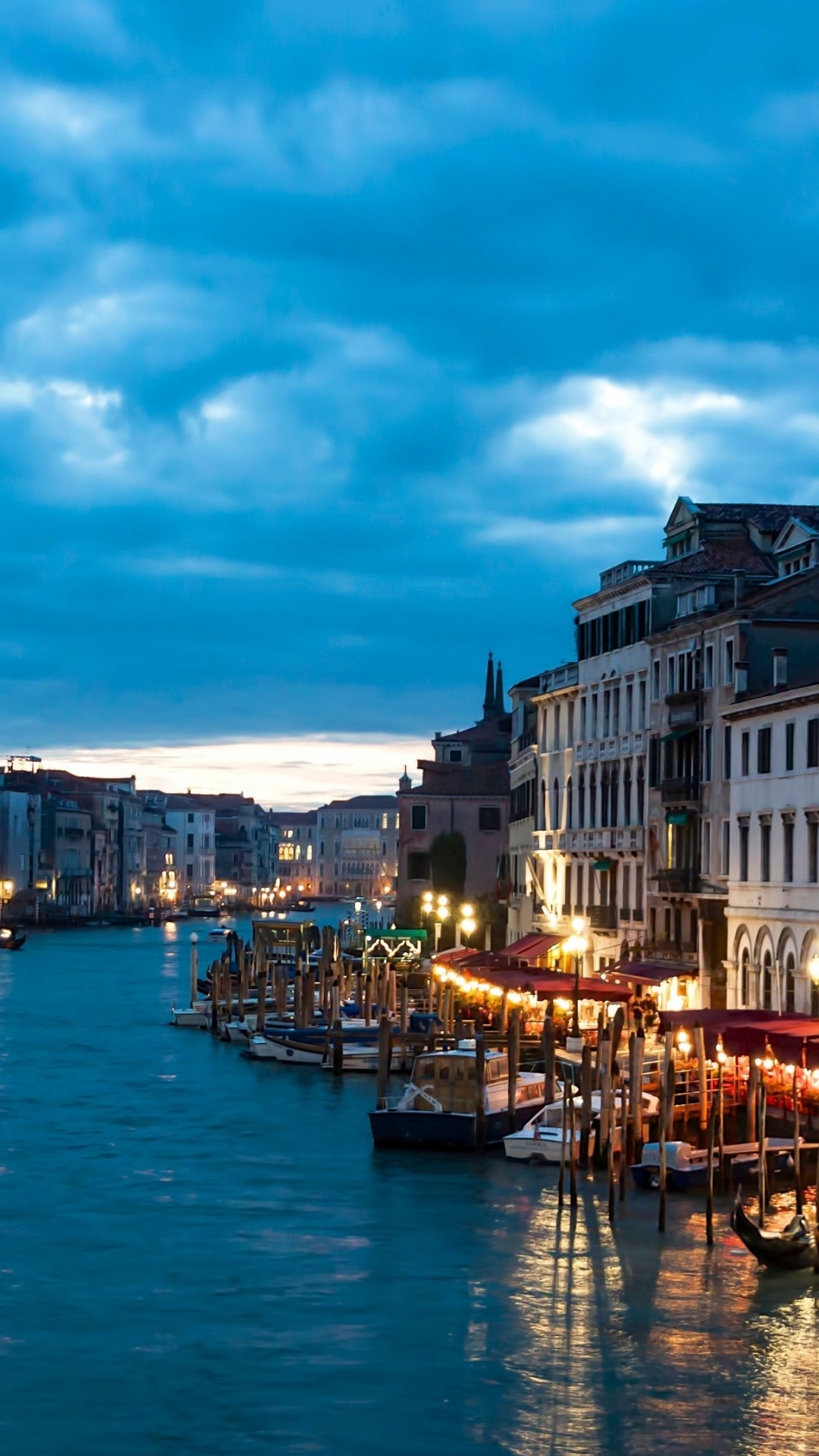 無料モバイル壁紙都市, ヴェネツィア, 夜, マンメイドをダウンロードします。