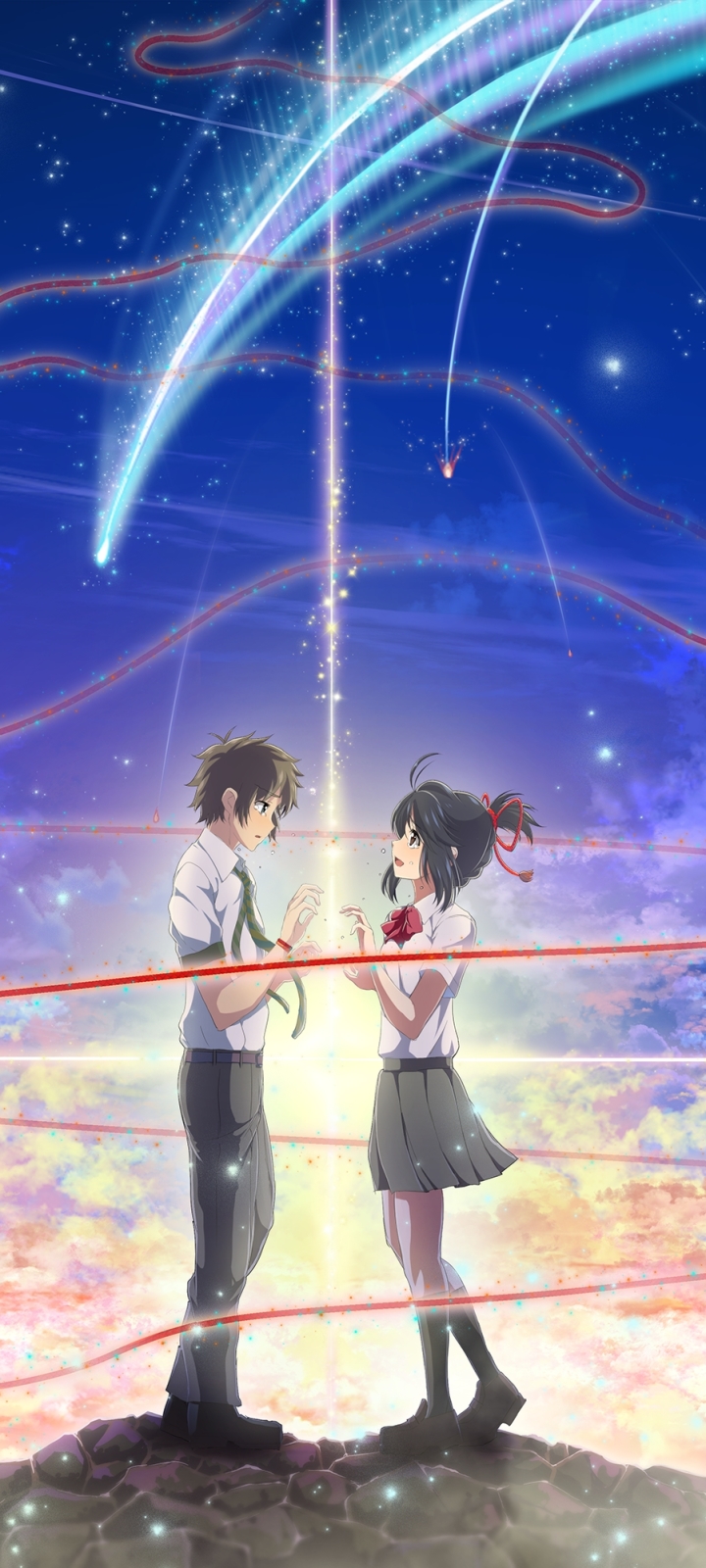 Handy-Wallpaper Animes, Your Name Gestern Heute Und Für Immer, Kimi No Na Wa, Mitsuha Miyamizu, Taki Tachibana kostenlos herunterladen.