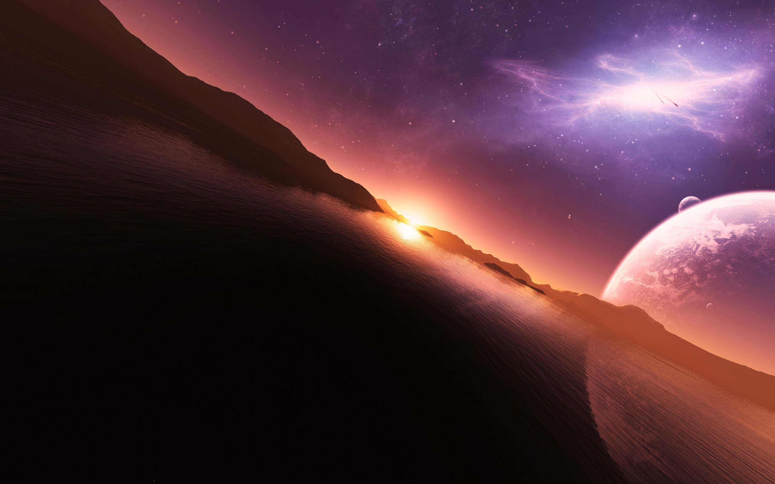 Free download wallpaper Sunrise, Sci Fi on your PC desktop