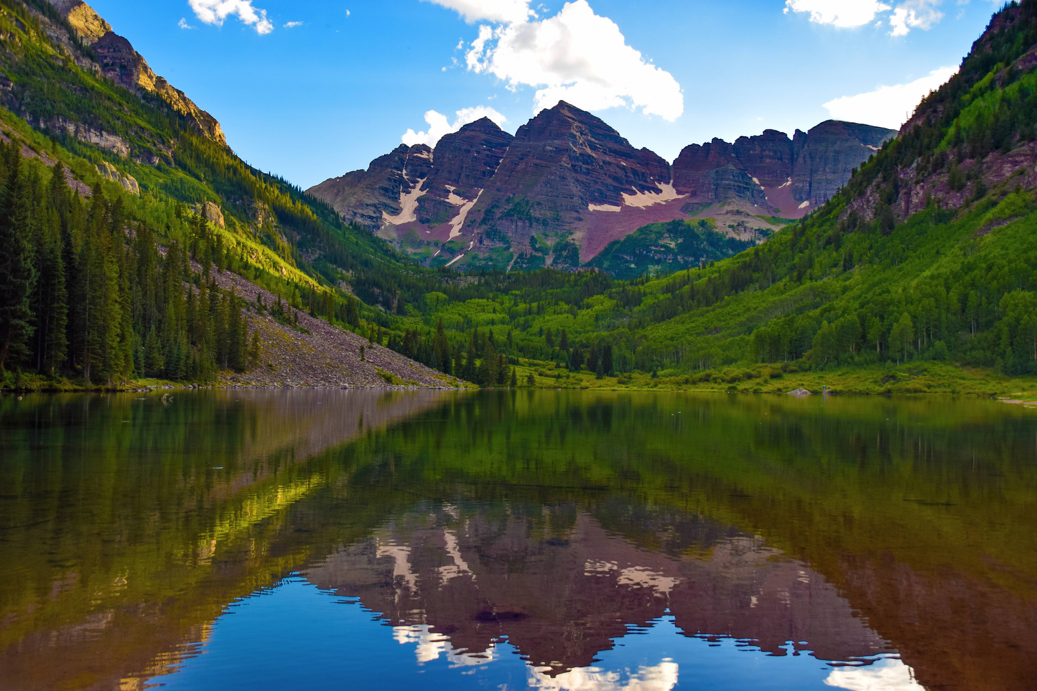 Free download wallpaper Lake, United States, Maroon Bells, Colorado, Nature, Usa, Mountains on your PC desktop