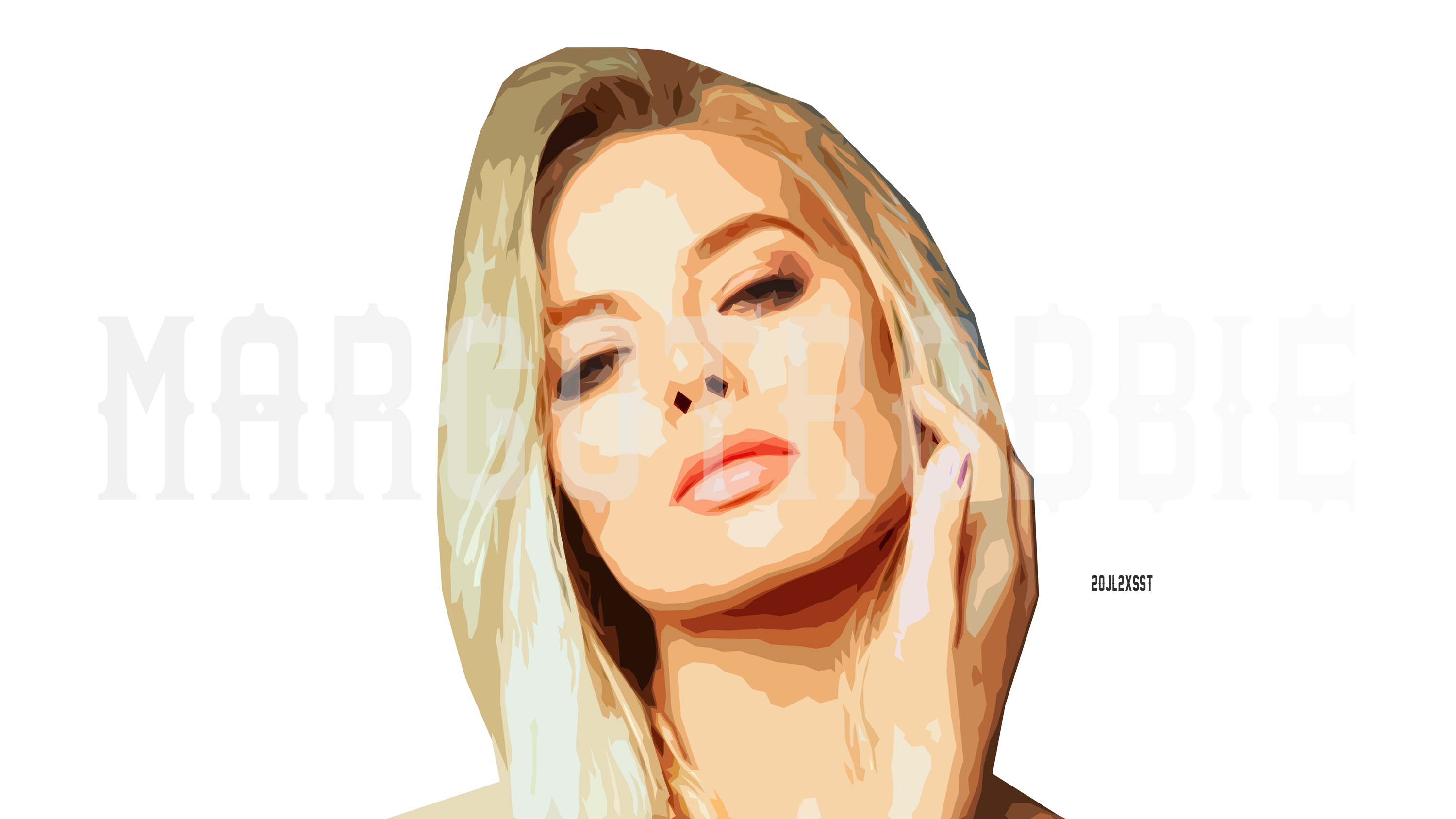 Free download wallpaper Vector, Portrait, Face, Celebrity, Actress, Margot Robbie on your PC desktop