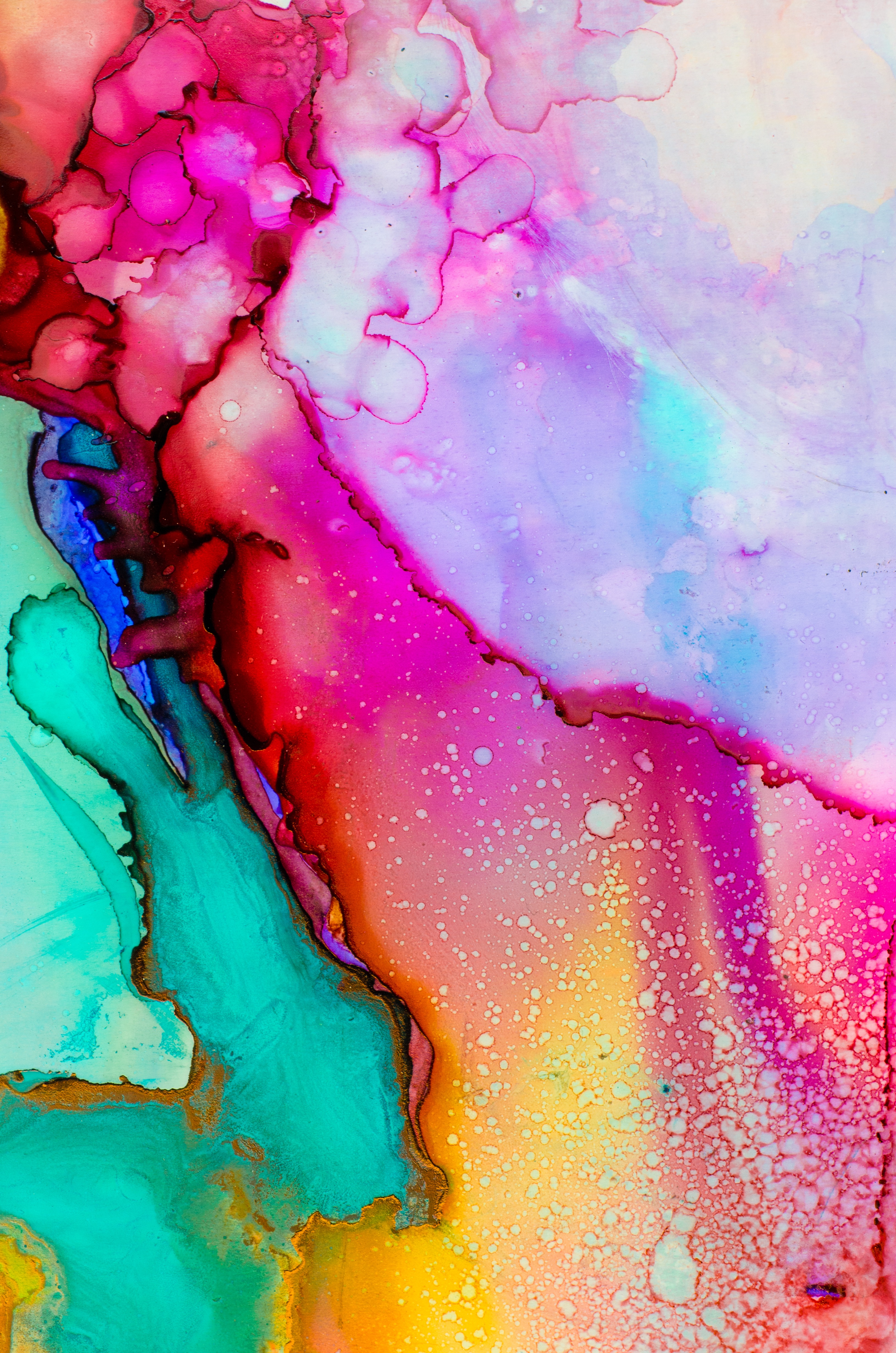 Free download wallpaper Bright, Multicolored, Motley, Spots, Divorces, Paint, Stains, Abstract on your PC desktop