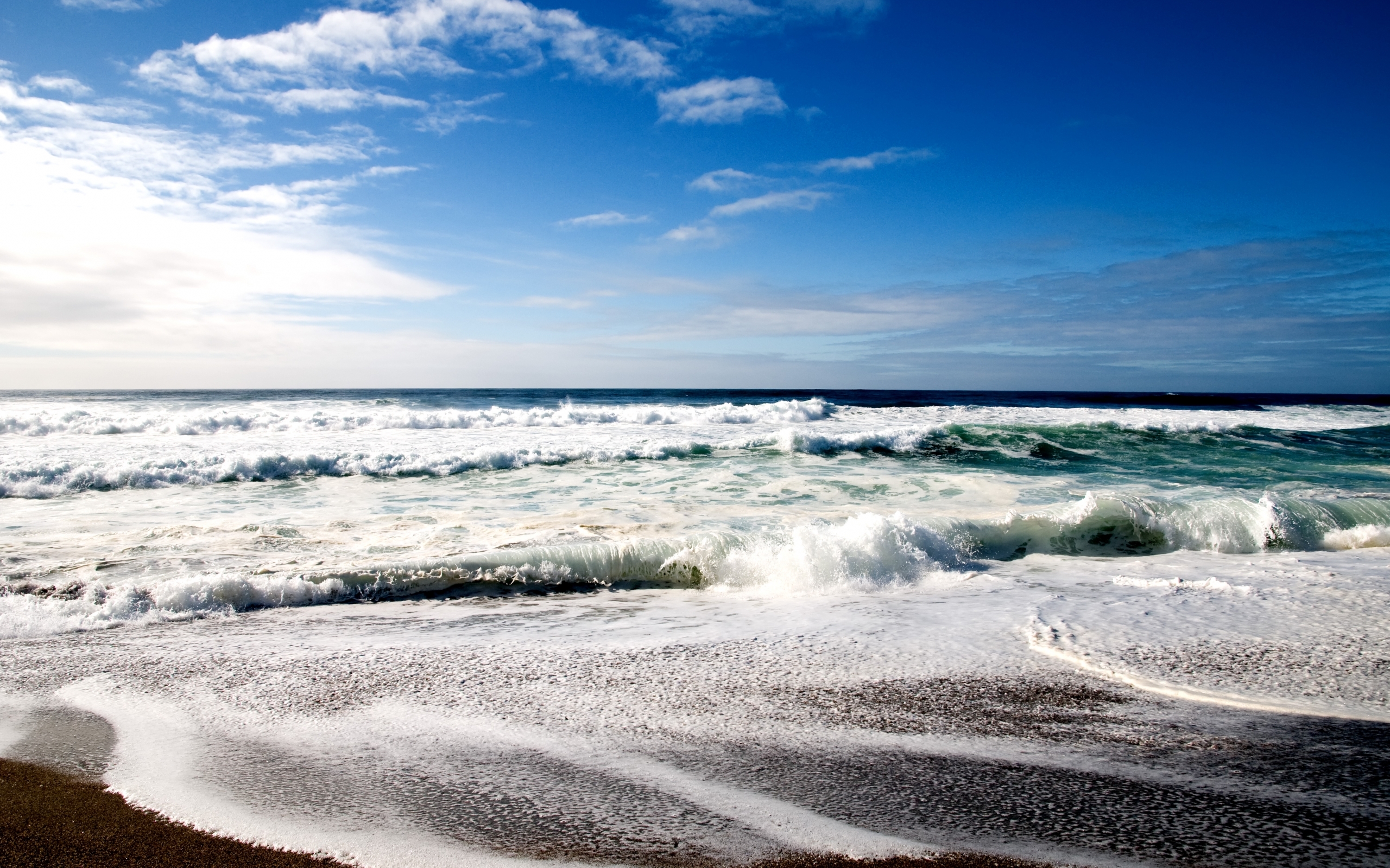 Free download wallpaper Landscape, Water, Sky, Waves, Sea on your PC desktop