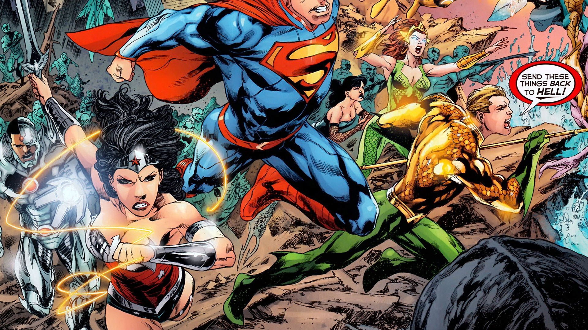 justice league of america, comics, aquaman, superman, wonder woman, justice league