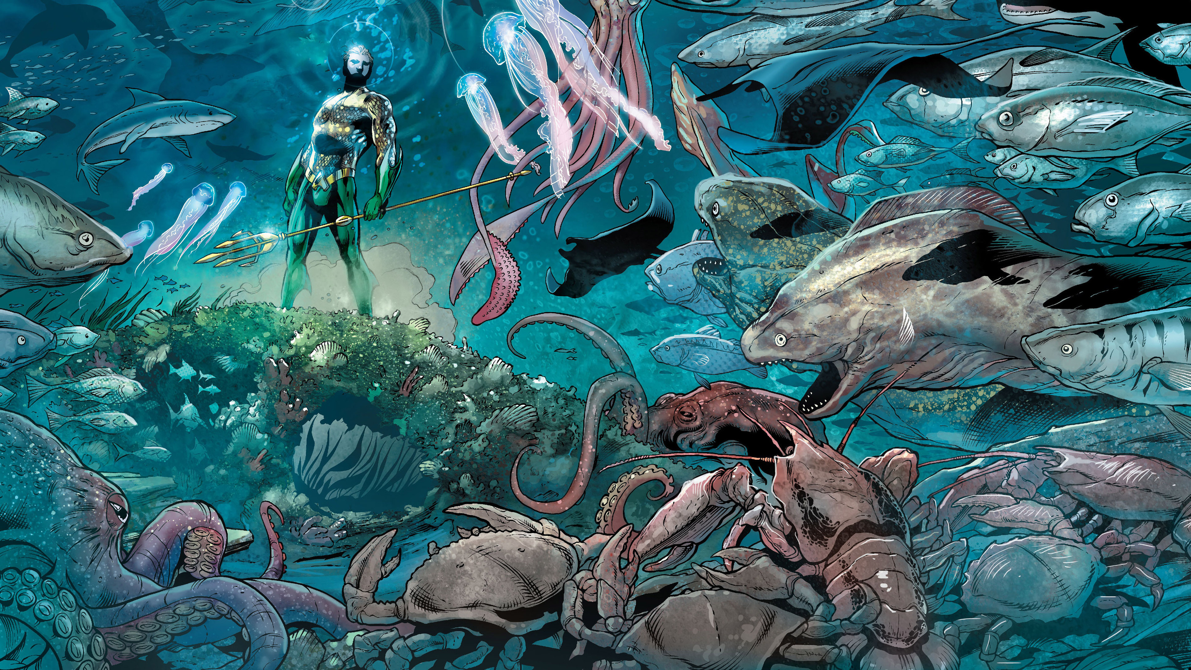 Handy-Wallpaper Comics, Dc Comics, Aquaman kostenlos herunterladen.