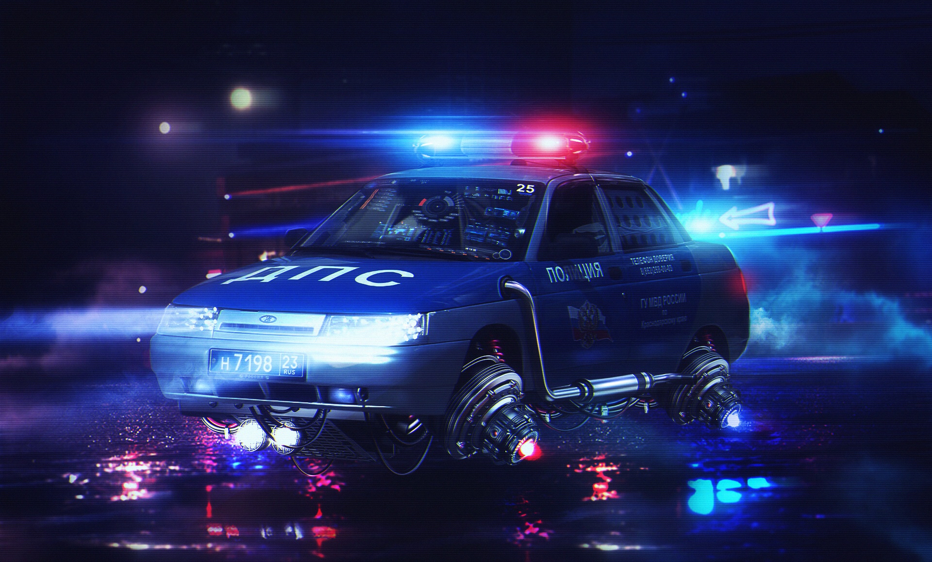 Free download wallpaper Car, Cyberpunk, Sci Fi, Futuristic, Police, Vehicle on your PC desktop