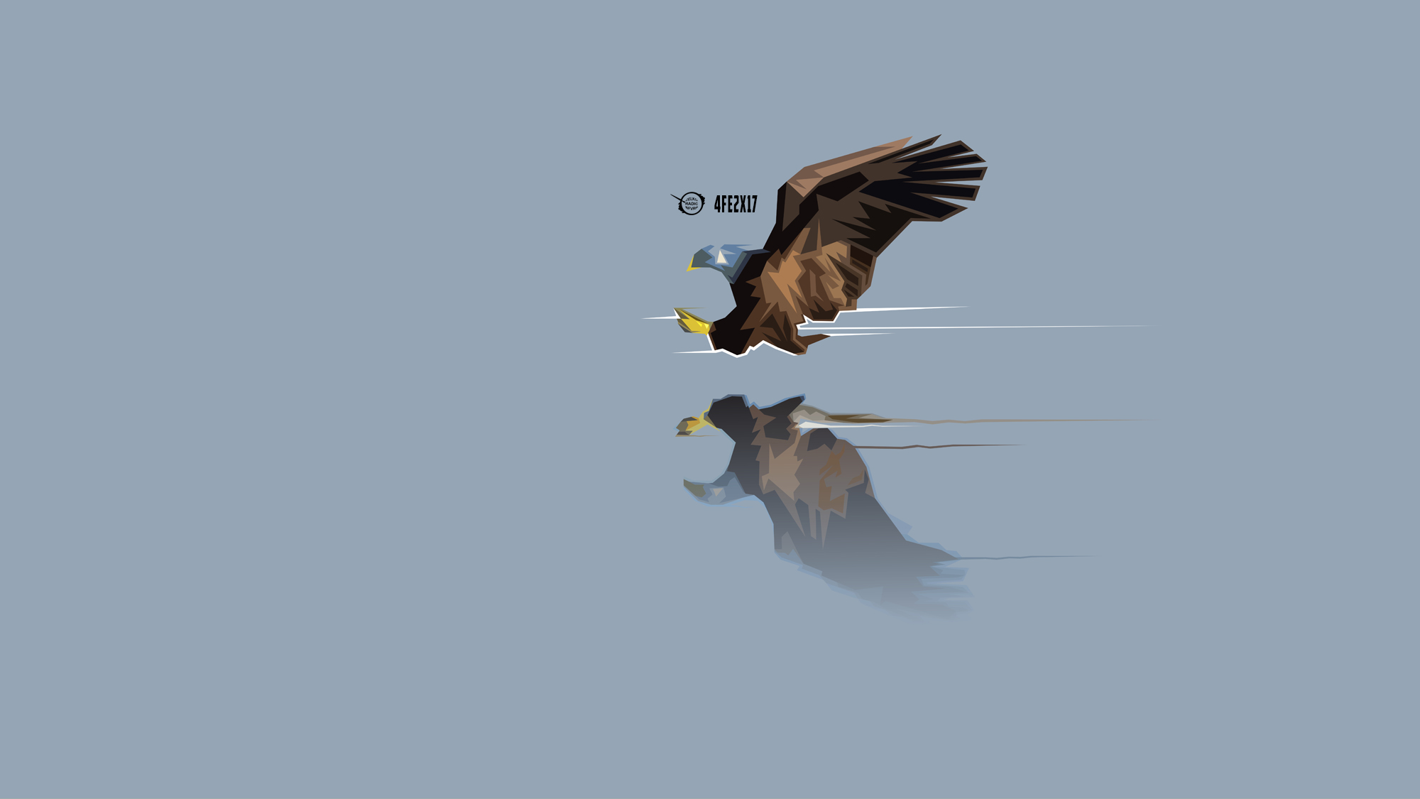 Download mobile wallpaper Birds, Reflection, Animal, Eagle, Bald Eagle, Fishing for free.