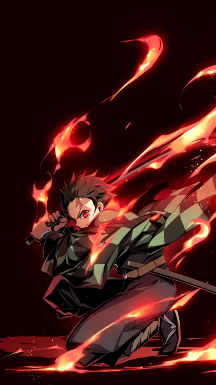 Handy-Wallpaper Animes, Demon Slayer, Tanjiro Kamado kostenlos herunterladen.