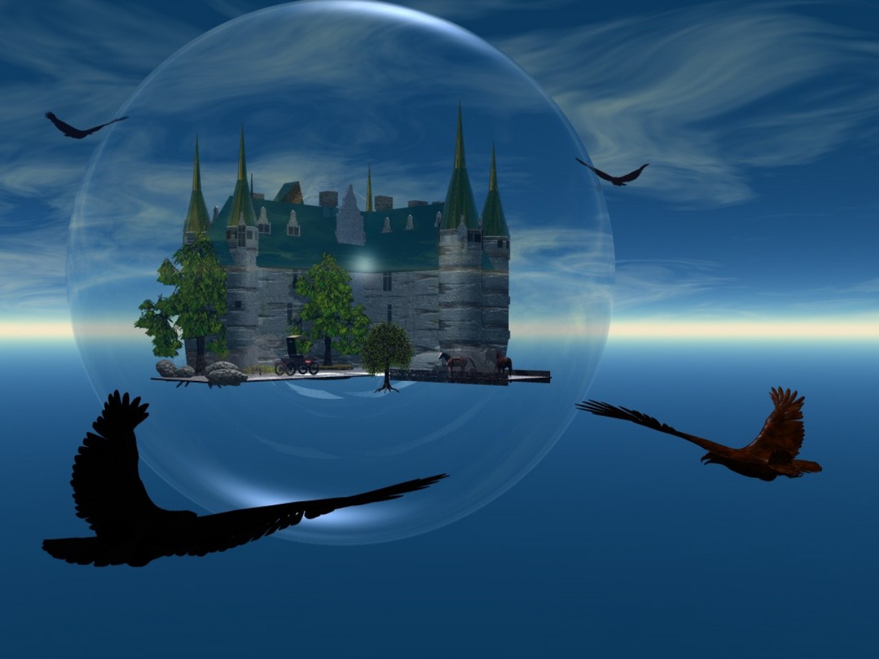 Free download wallpaper Fantasy, Castle on your PC desktop