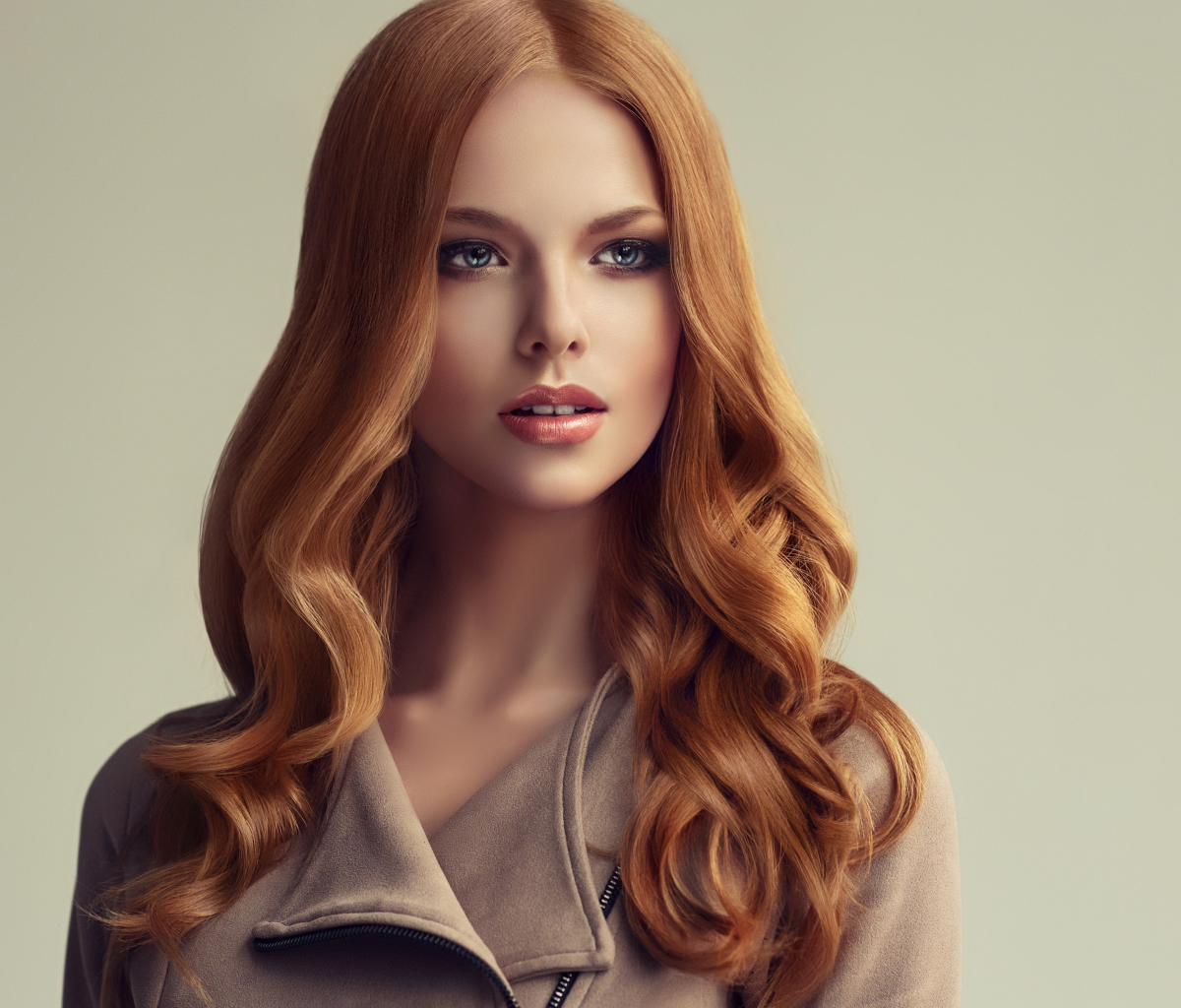 Download mobile wallpaper Redhead, Model, Women, Blue Eyes, Long Hair for free.