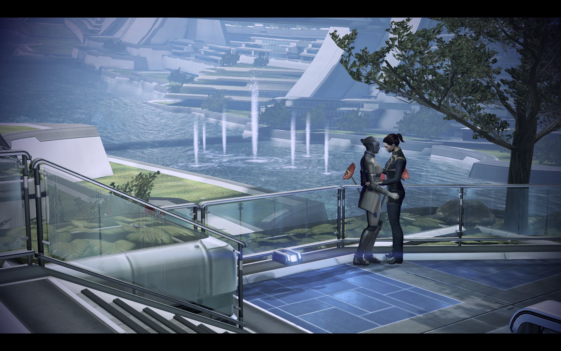 Скачати мобільні шпалери Mass Effect 3, Командир Шепард, Ліара Т'соні, Масовий Ефект, Відеогра безкоштовно.