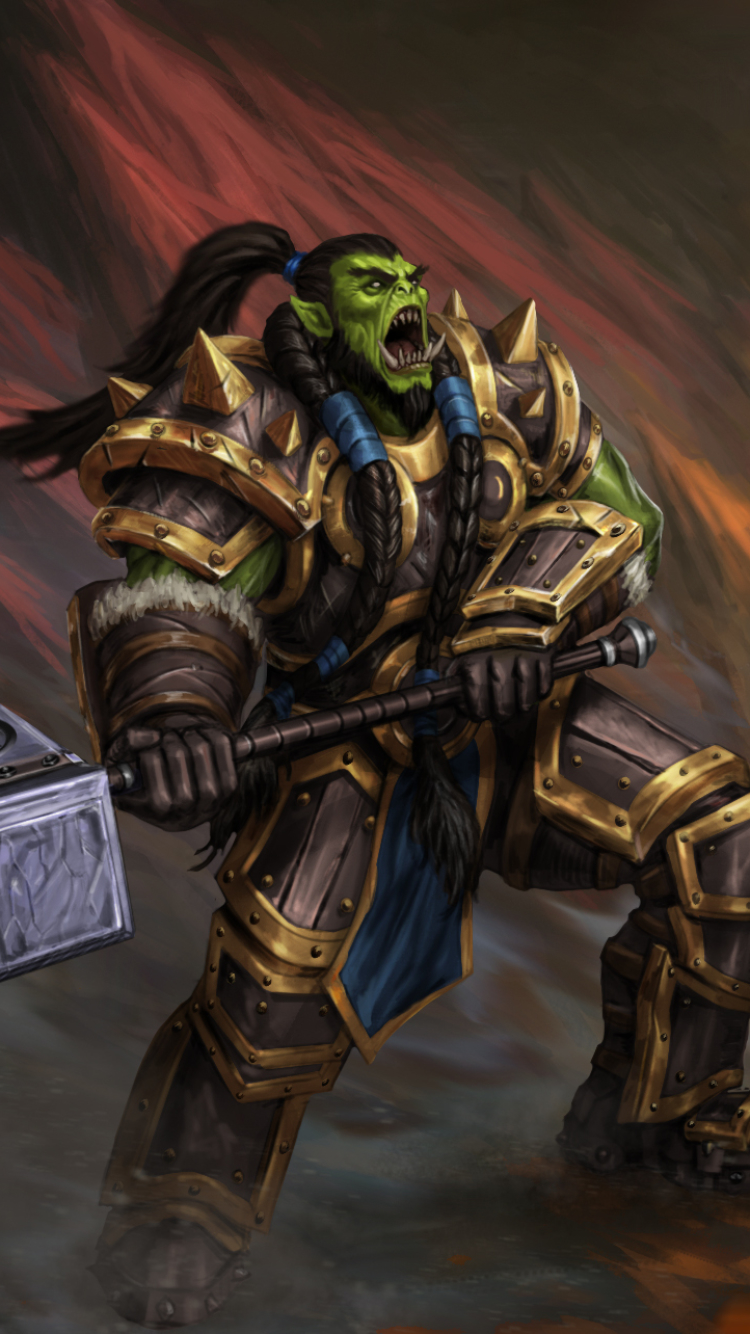 Download mobile wallpaper Warrior, Video Game, Orc, Thrall (World Of Warcraft), Heroes Of The Storm for free.