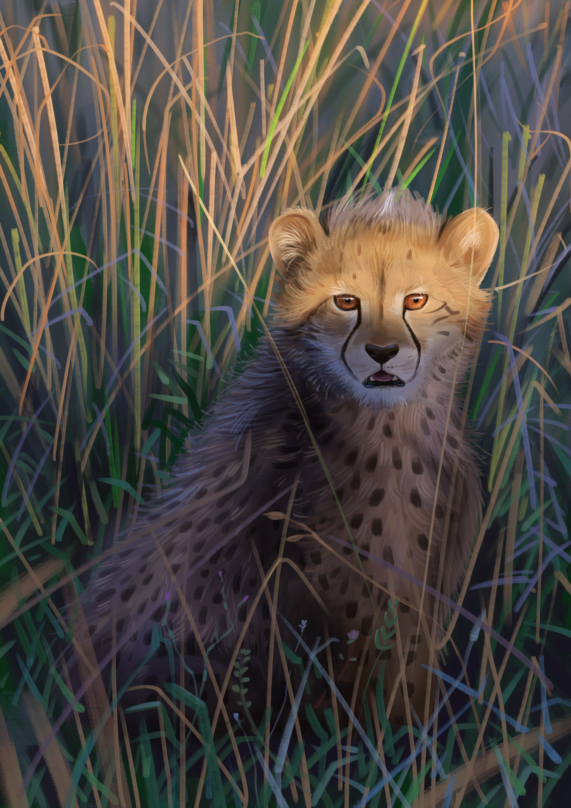 Full HD Wallpaper art, cheetah, predator, big cat, wildlife
