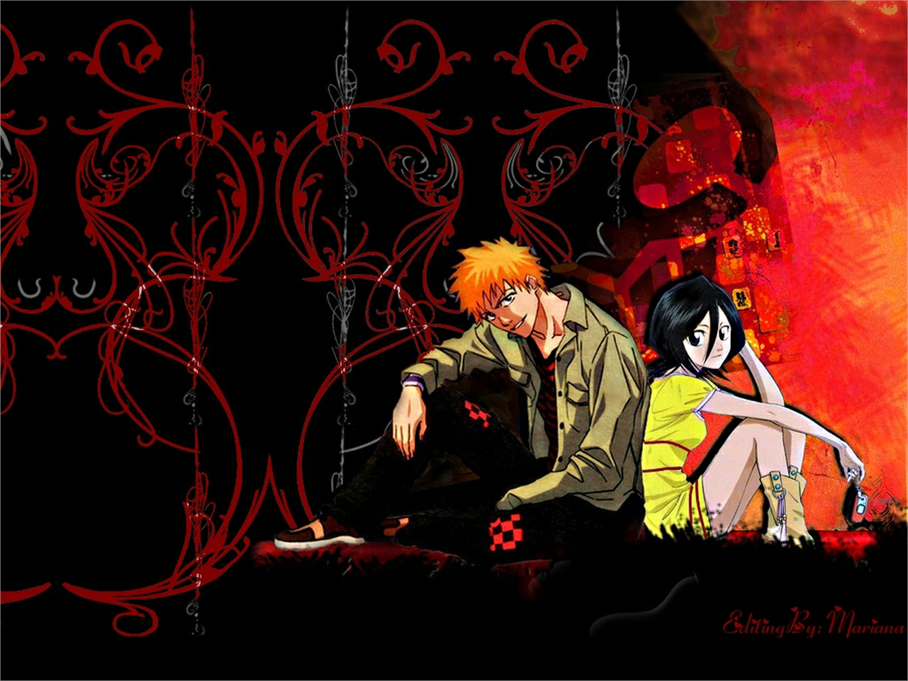 Laden Sie das Bleach, Rukia Kuchiki, Animes, Ichigo Kurosaki-Bild kostenlos auf Ihren PC-Desktop herunter