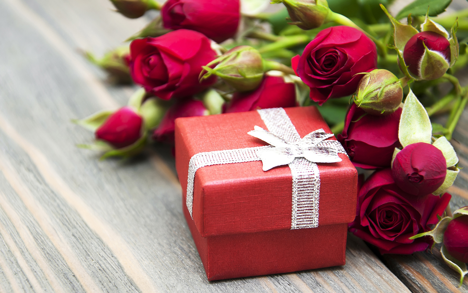 Скачать обои бесплатно Роза, Подарки, День Святого Валентина, Праздничные картинка на рабочий стол ПК