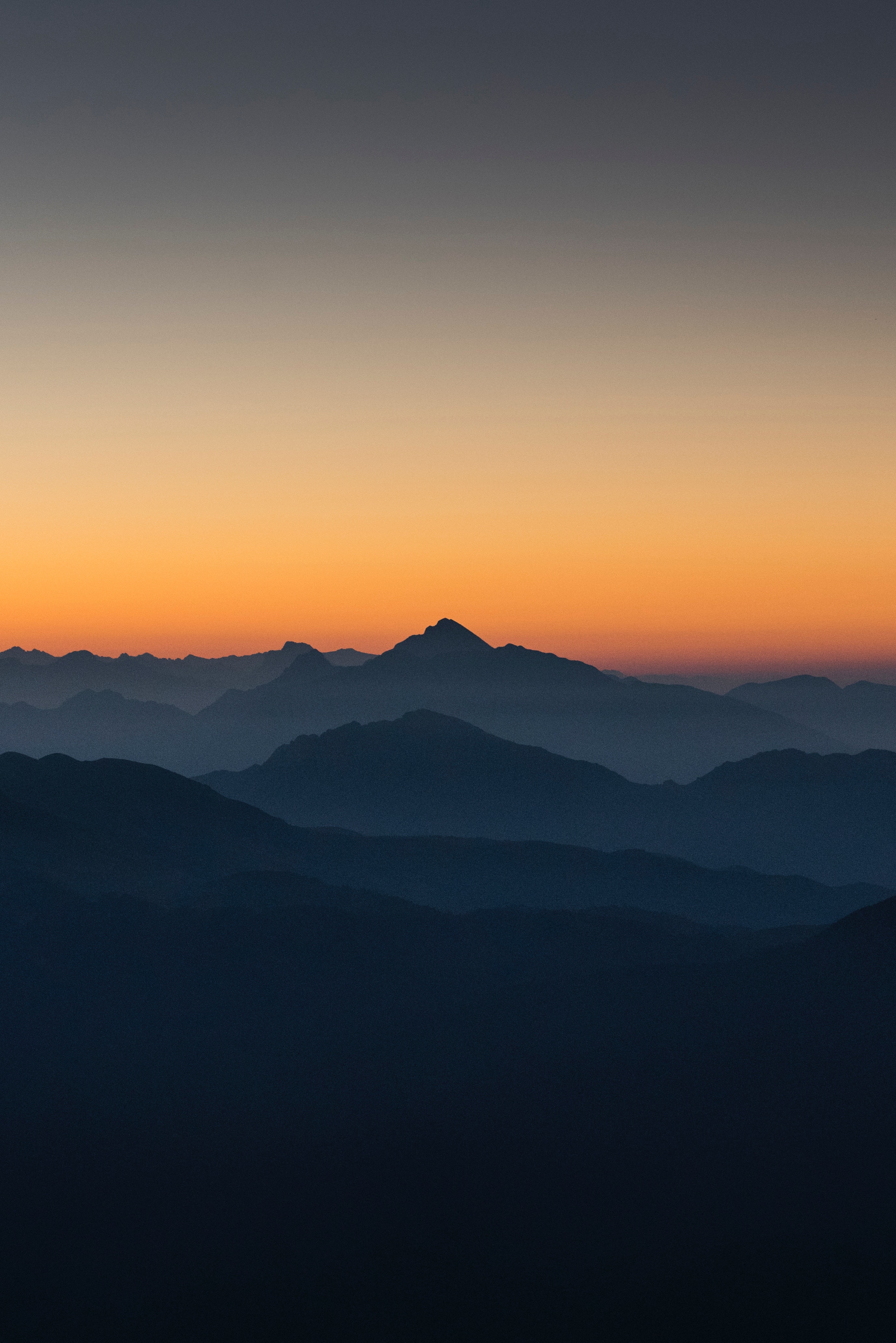 italy, nature, mountains, horizon, fog, silhouettes, outlines Free Stock Photo