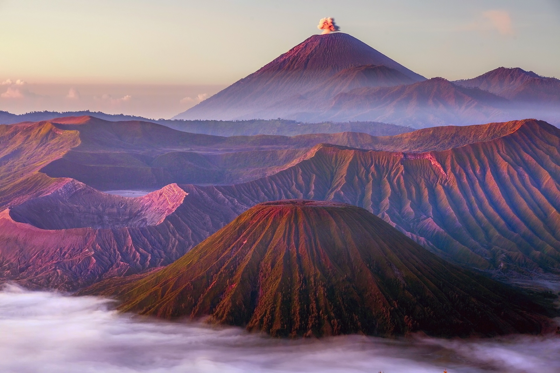 Handy-Wallpaper Landschaft, Natur, Gebirge, Vulkan, Indonesien, Vulkane, Erde/natur kostenlos herunterladen.