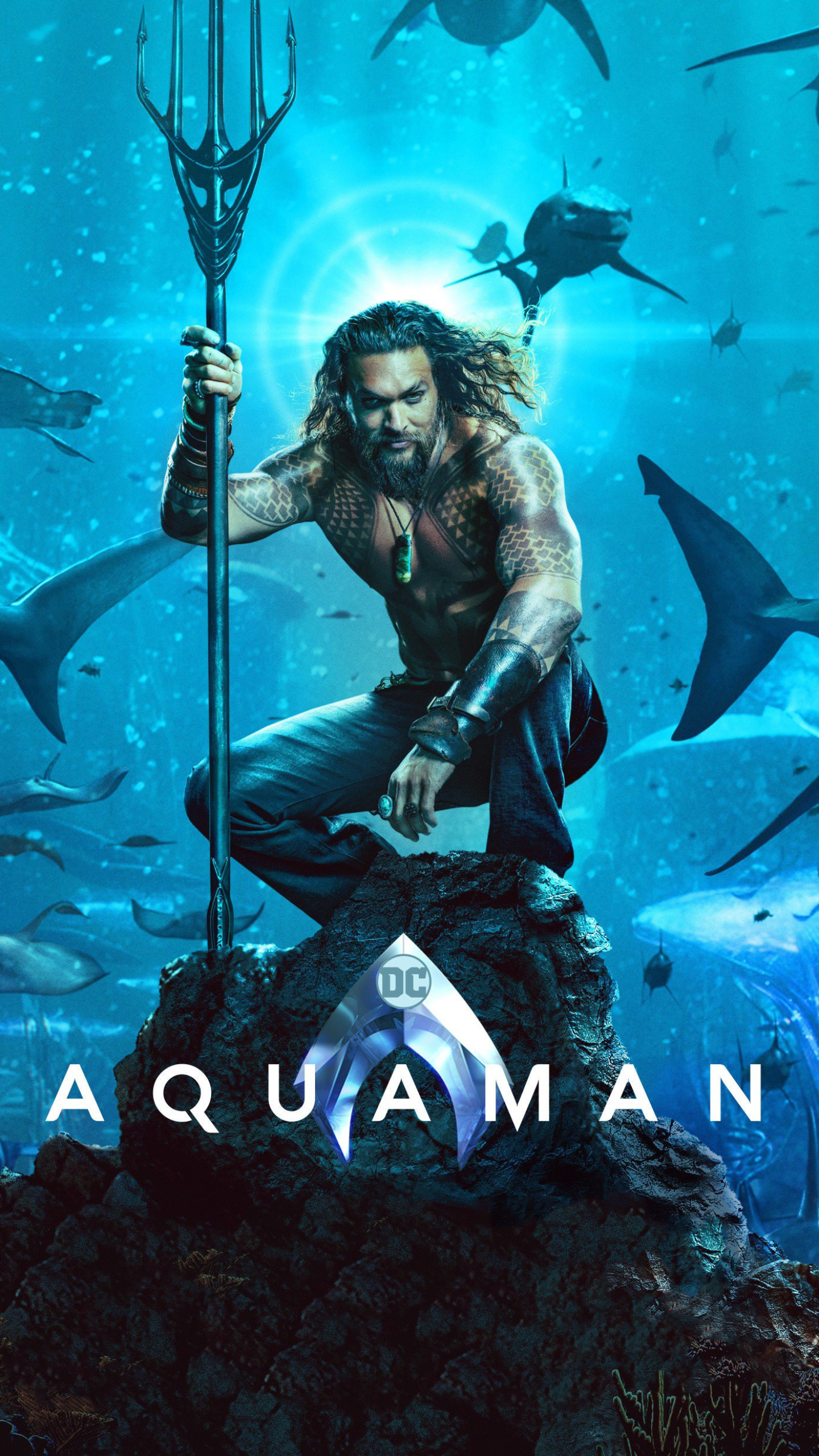 Handy-Wallpaper Hai, Filme, Aquaman, Jason Momoa kostenlos herunterladen.