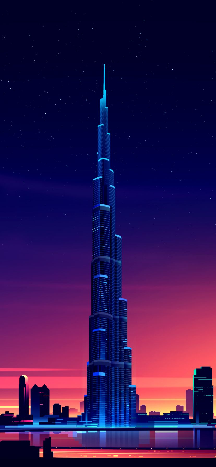 Handy-Wallpaper Wolkenkratzer, Dubai, Stadtbild, Burj Khalifa, Menschengemacht kostenlos herunterladen.