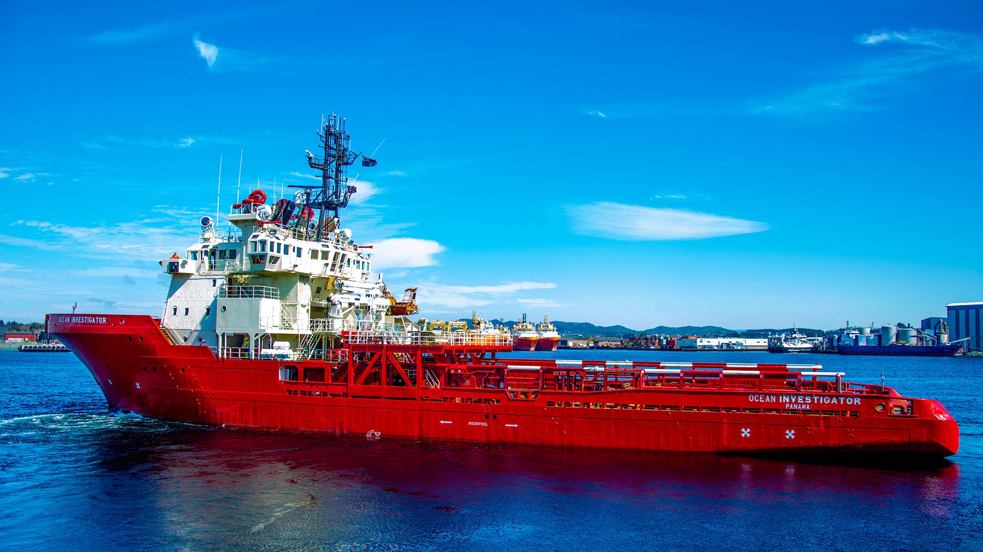 vehicles, offshore support vessel, csv ocean investigator, ship