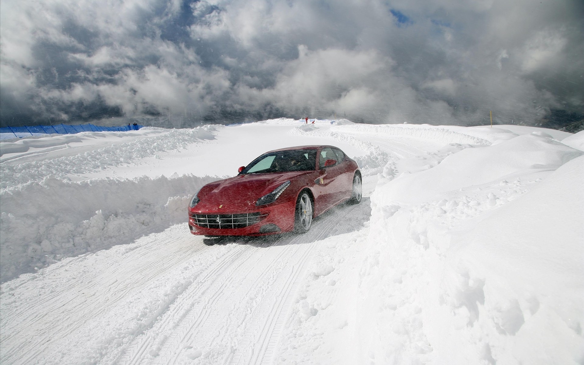 Download mobile wallpaper Snow, Landscape, Auto, Transport for free.