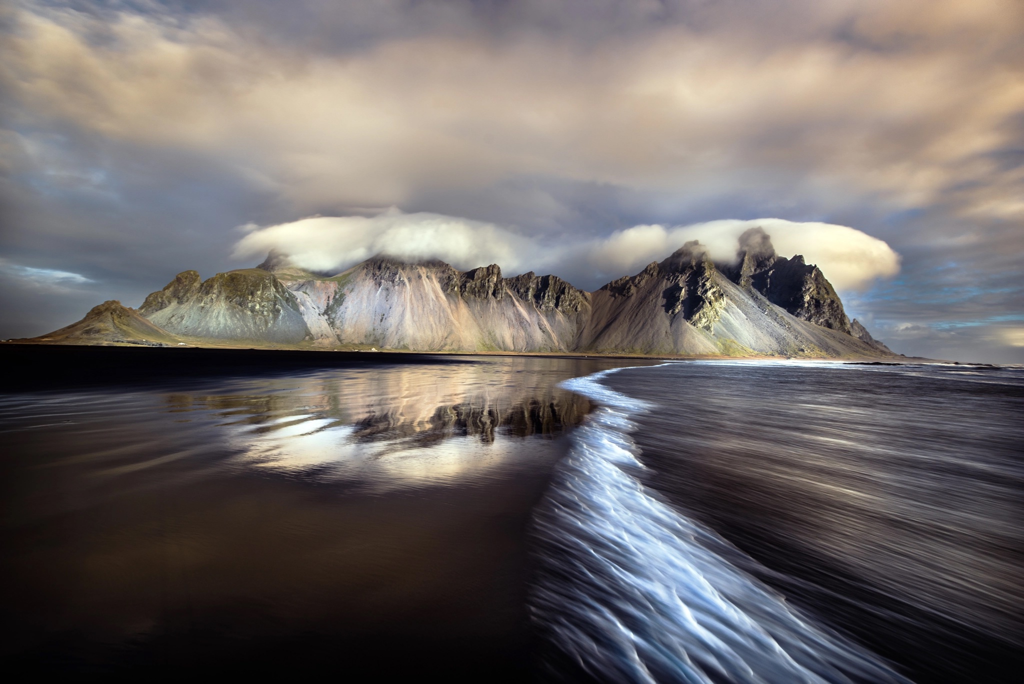 PCデスクトップに地球, アイスランド, 山岳, ヴェストラホルン, ヴェストラホルン山画像を無料でダウンロード