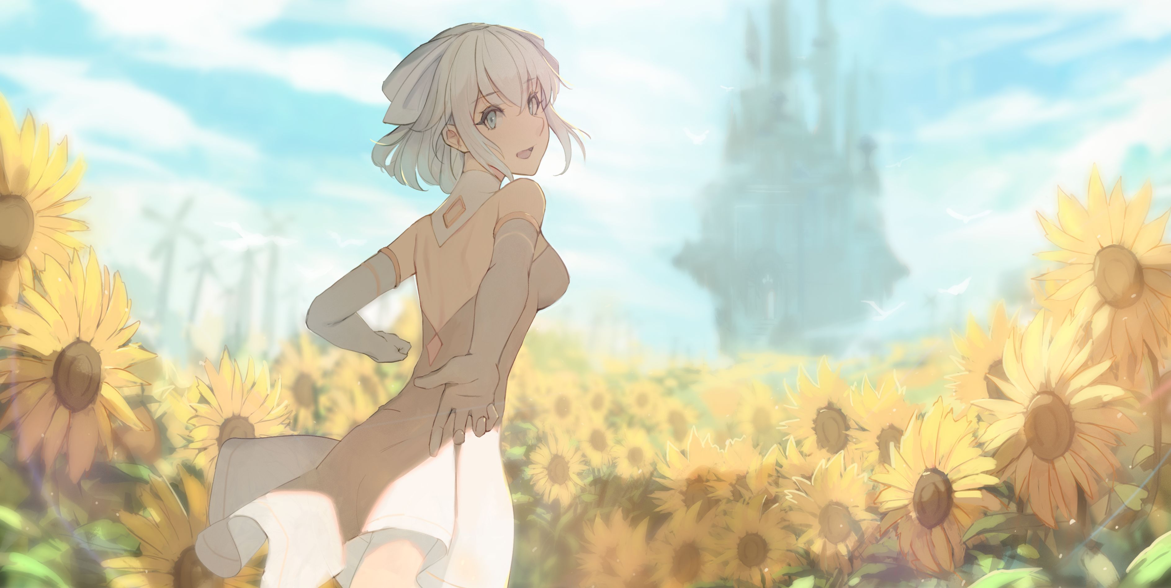 Free download wallpaper Anime, Flower, Original on your PC desktop