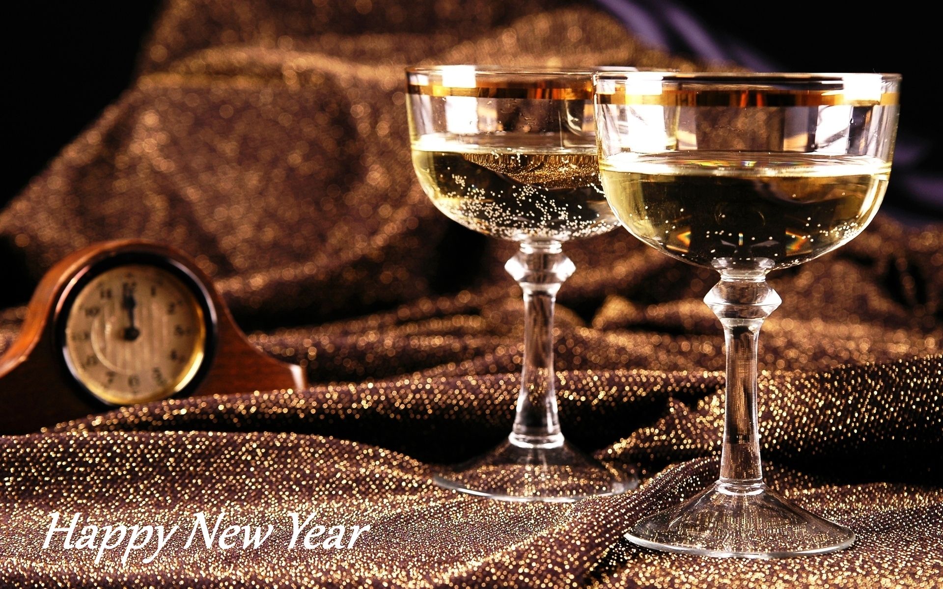 Free download wallpaper New Year, Clock, Holiday, Champagne, Happy New Year on your PC desktop