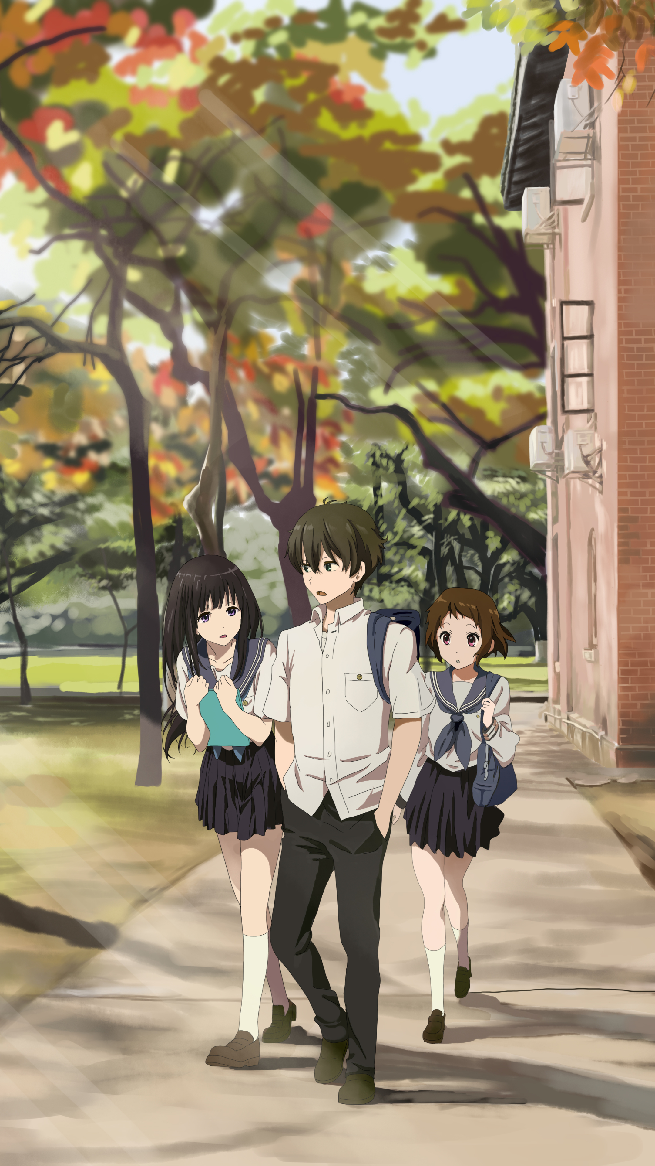 Download mobile wallpaper Anime, Eru Chitanda, Hōtarō Oreki, Mayaka Ibara, Hyouka for free.