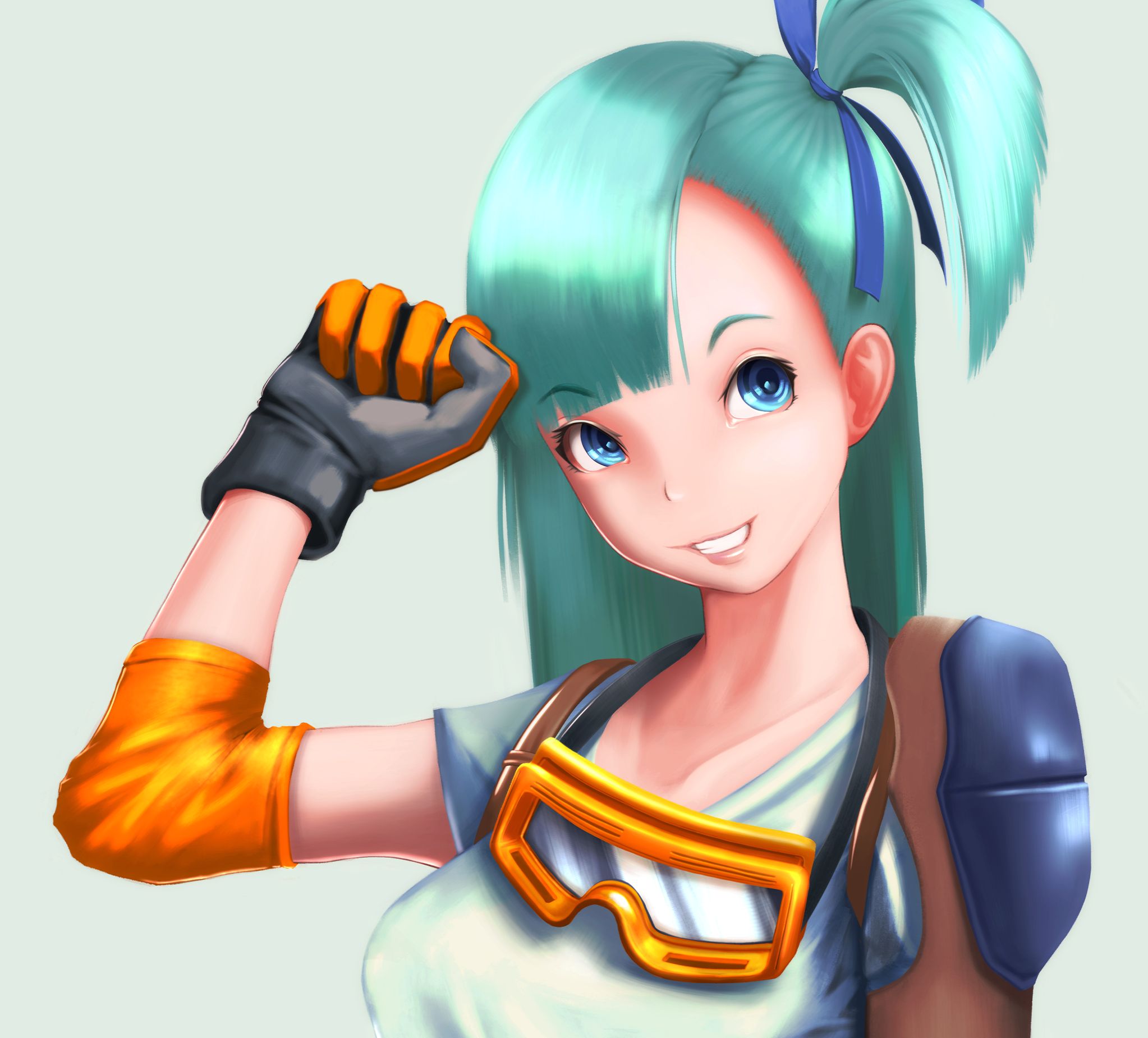 Laden Sie das Grüne Haare, Blaue Augen, Animes, Dragon Ball: Doragon Bôru, Bulma (Dragon Ball)-Bild kostenlos auf Ihren PC-Desktop herunter